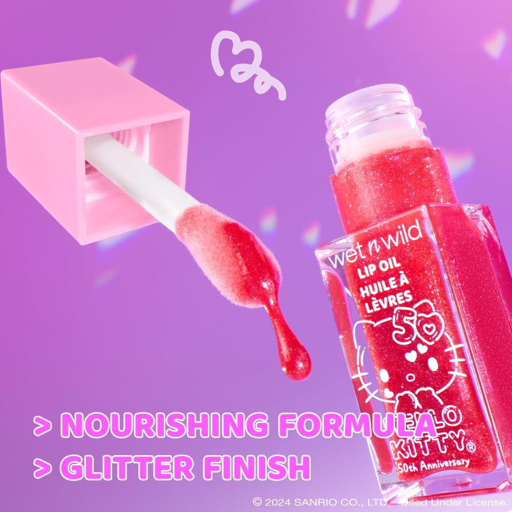 wet n wild Lip Oil – Lightweight, Non-Sticky, Hydrating & Nourishing Formula with 7 Conditioning Oils, Vegan & Cruelty-Free – Cedar Rose(Purrfect)