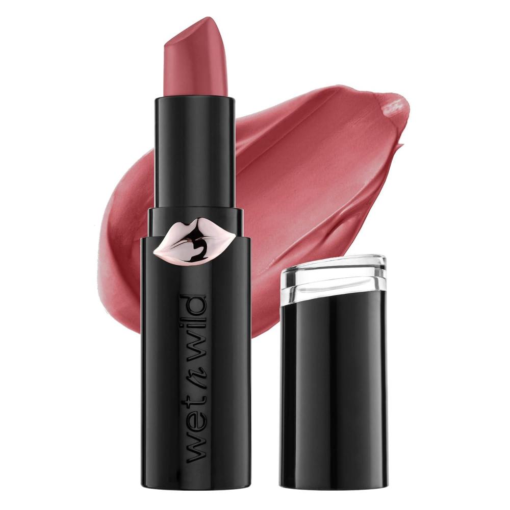 wet n wild Mega Last Matte Lip Color, Semi Matte Hyaluronic Acid Infused, Long Lasting Full Coverage for a Nourishing Pout, Cruelty-Free & Vegan – Cinnamon Spice(Wine Room)