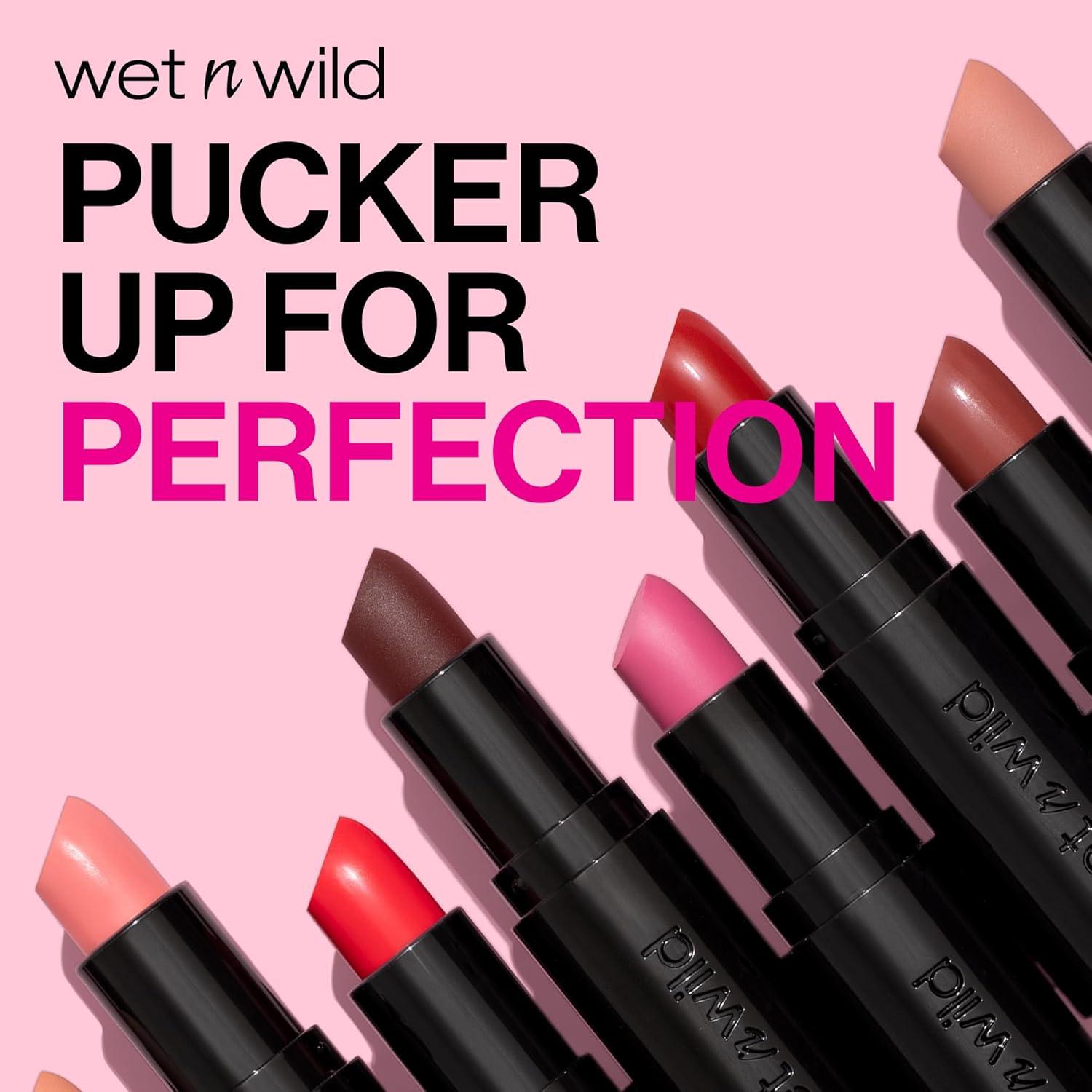 wet n wild Mega Last Matte Lip Color, Semi Matte Hyaluronic Acid Infused, Long Lasting Full Coverage for a Nourishing Pout, Cruelty-Free & Vegan – Cinnamon Spice(Wine Room)