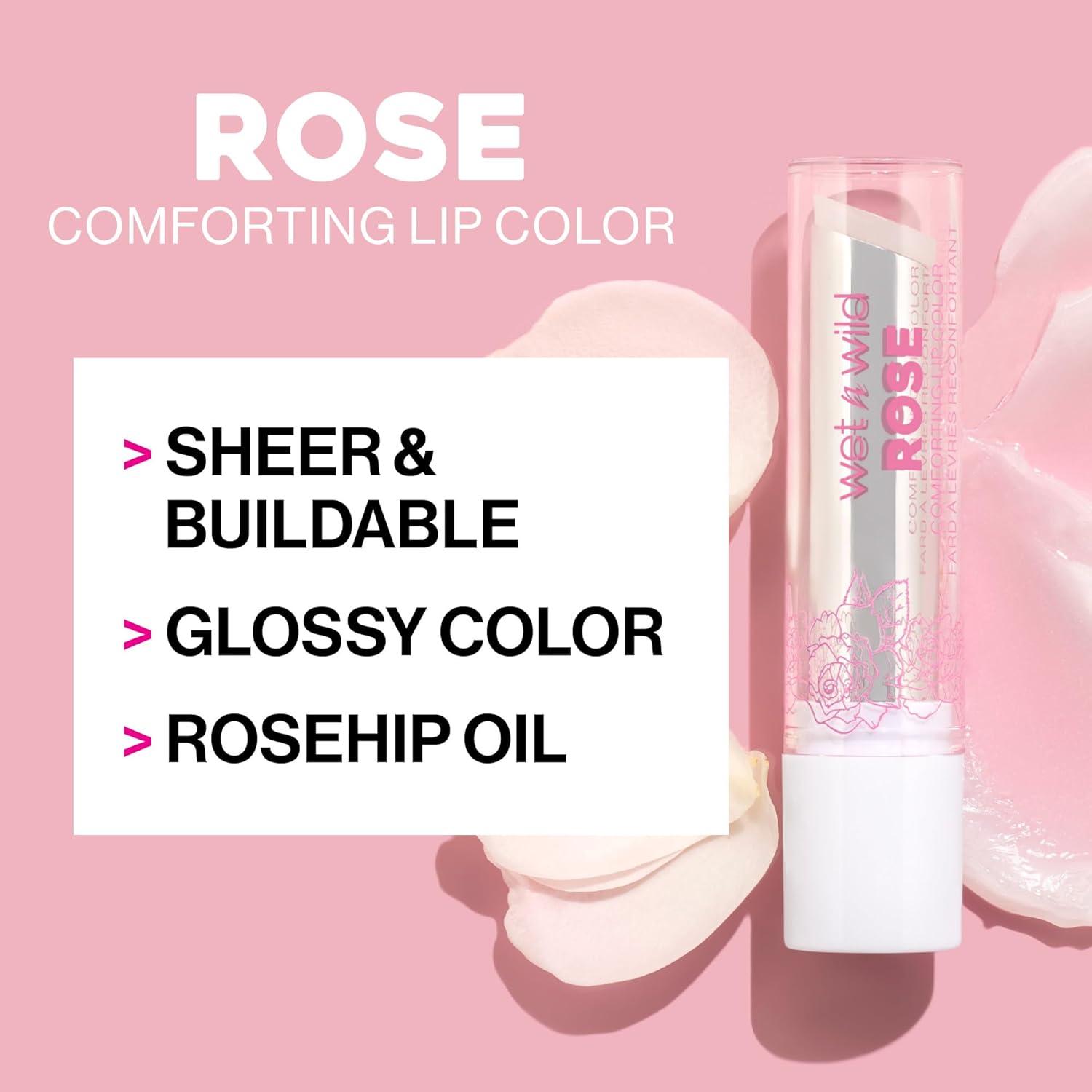 wet n wild Rose Comforting Glossy Natural Lipstick Dark Red Taffy Daddy(Taffy Daddy)