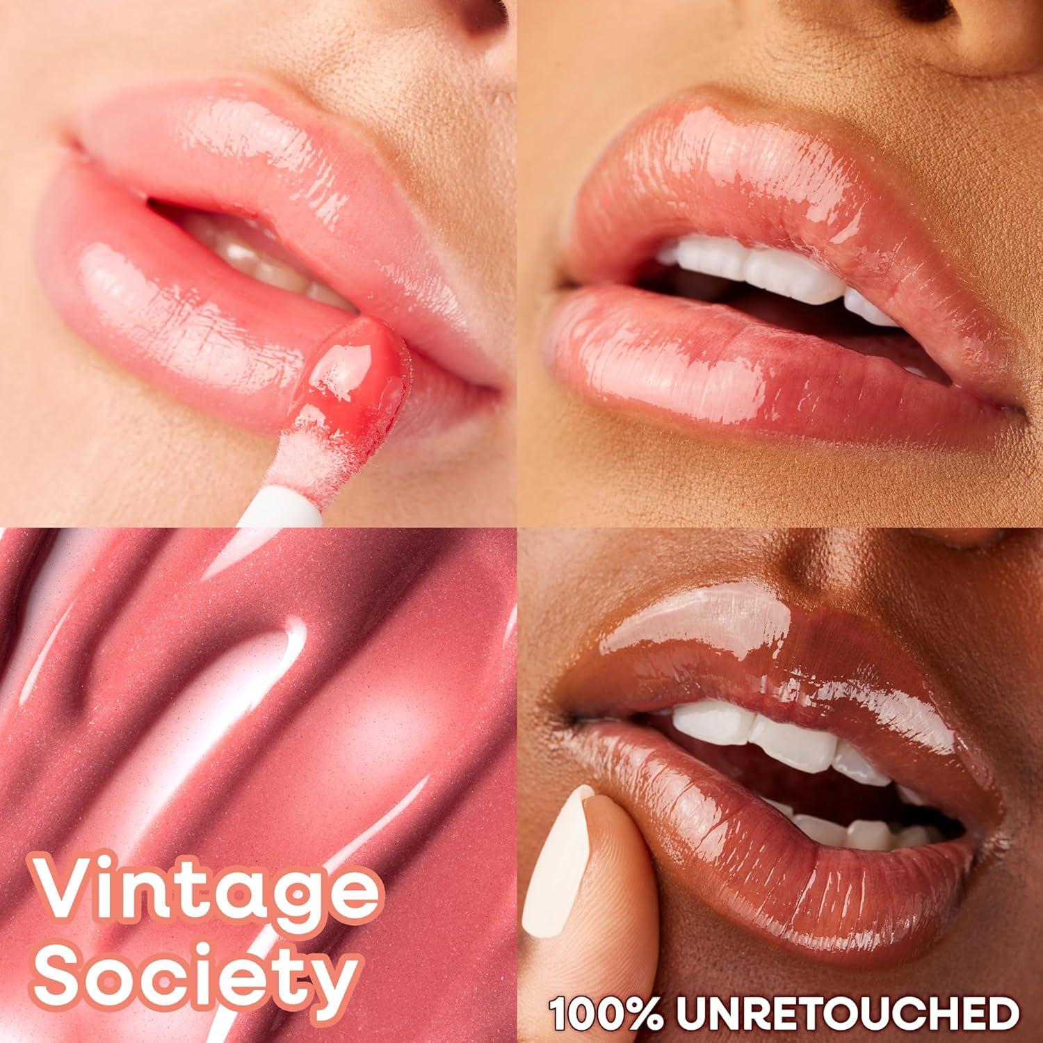 wet n wild Lip Oil – Lightweight, Non-Sticky, Hydrating & Nourishing Formula with 7 Conditioning Oils, Vegan & Cruelty-Free – Cedar Rose(Vintage Society)