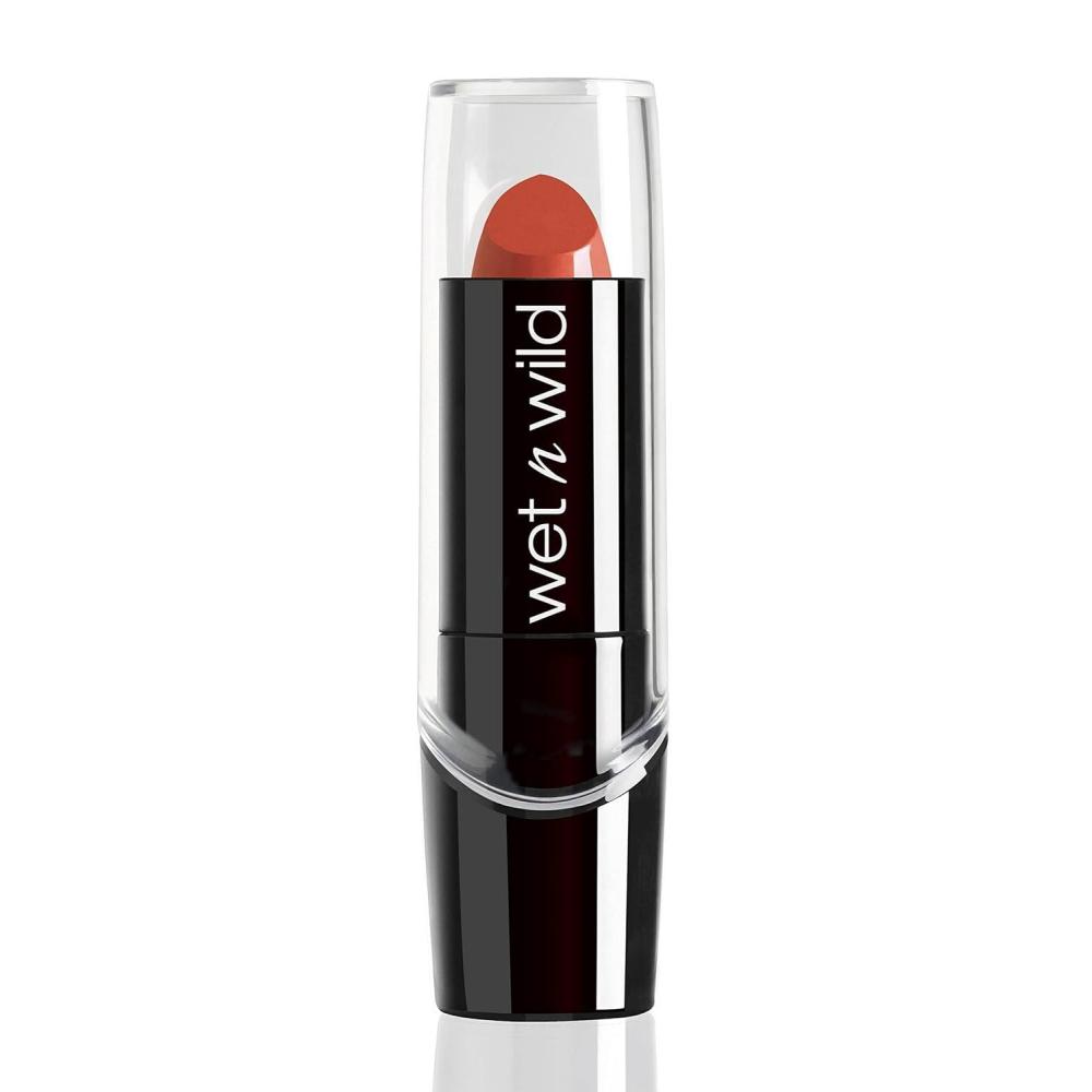 wet n wild Silk Finish Lipstick, Hydrating Rich Buildable Lip Color, Formulated with Vitamins A,E, & Macadamia for Ultimate Hydration, Cruelty-Free & Vegan – Hot Red(Honolulu Is Calling)