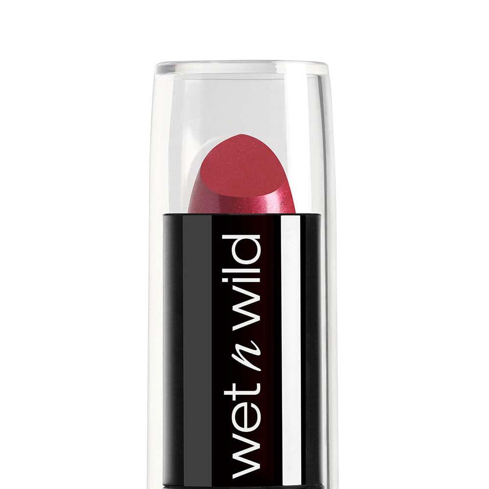 wet n wild Silk Finish Lipstick, Hydrating Rich Buildable Lip Color, Formulated with Vitamins A,E, & Macadamia for Ultimate Hydration, Cruelty-Free & Vegan – Hot Red(Just Garnet)