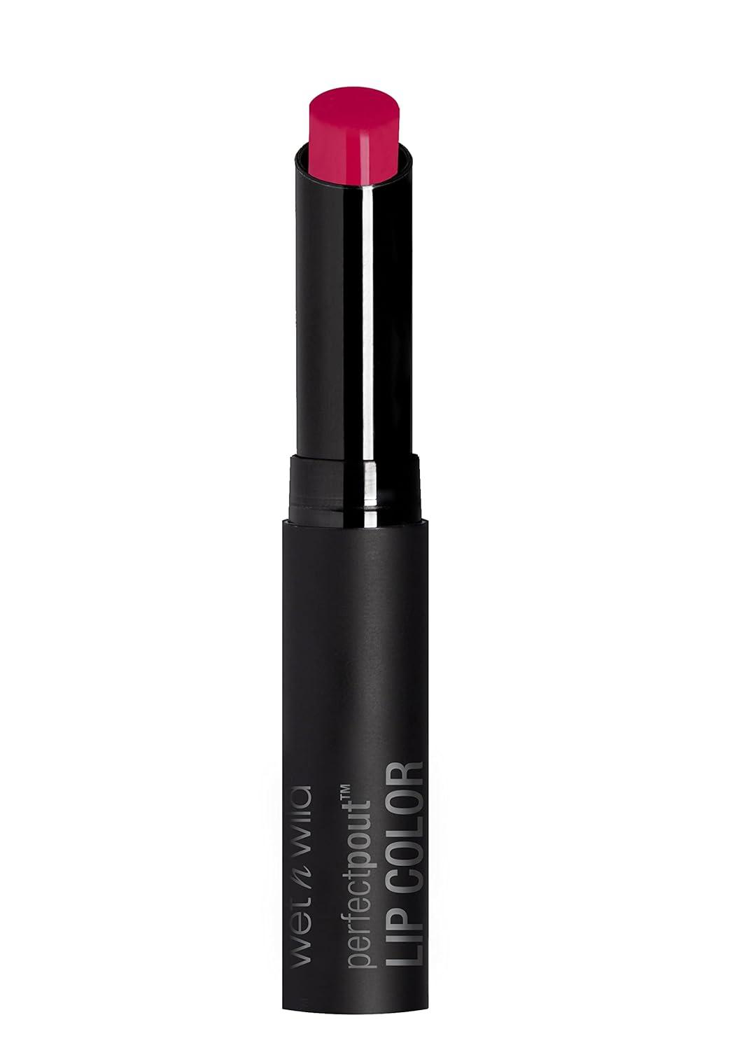wet n wild Perfect Pout Lipstick, Black Power Outage Vegan | Gluten-Free | Cruelty-Free | Lip Color(Pink-A-Holics)