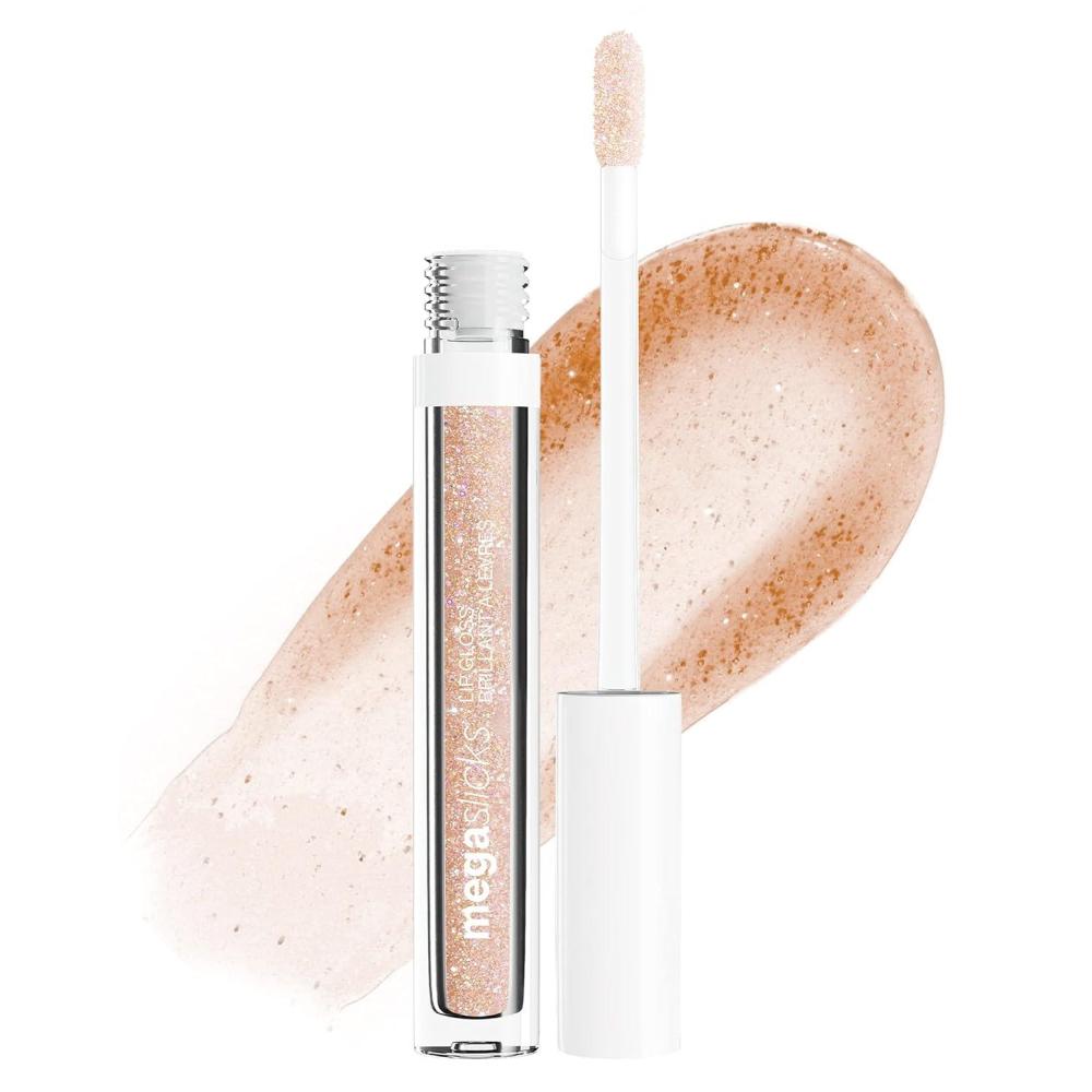 wet n wild MegaSlicks Lip Gloss, Ultra-Glossy, Vitamin-E Enriched, Ultra-Gloss High Shine Moisturizing, Cruelty-Free & Vegan – Berried Treasure(Carded)(Crushed Diamonds)