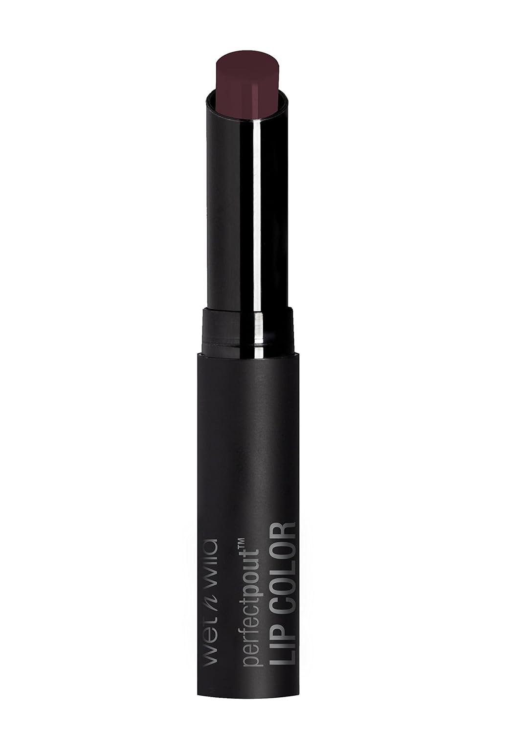 wet n wild Perfect Pout Lipstick, Black Power Outage Vegan | Gluten-Free | Cruelty-Free | Lip Color(My Blackberry Broke)