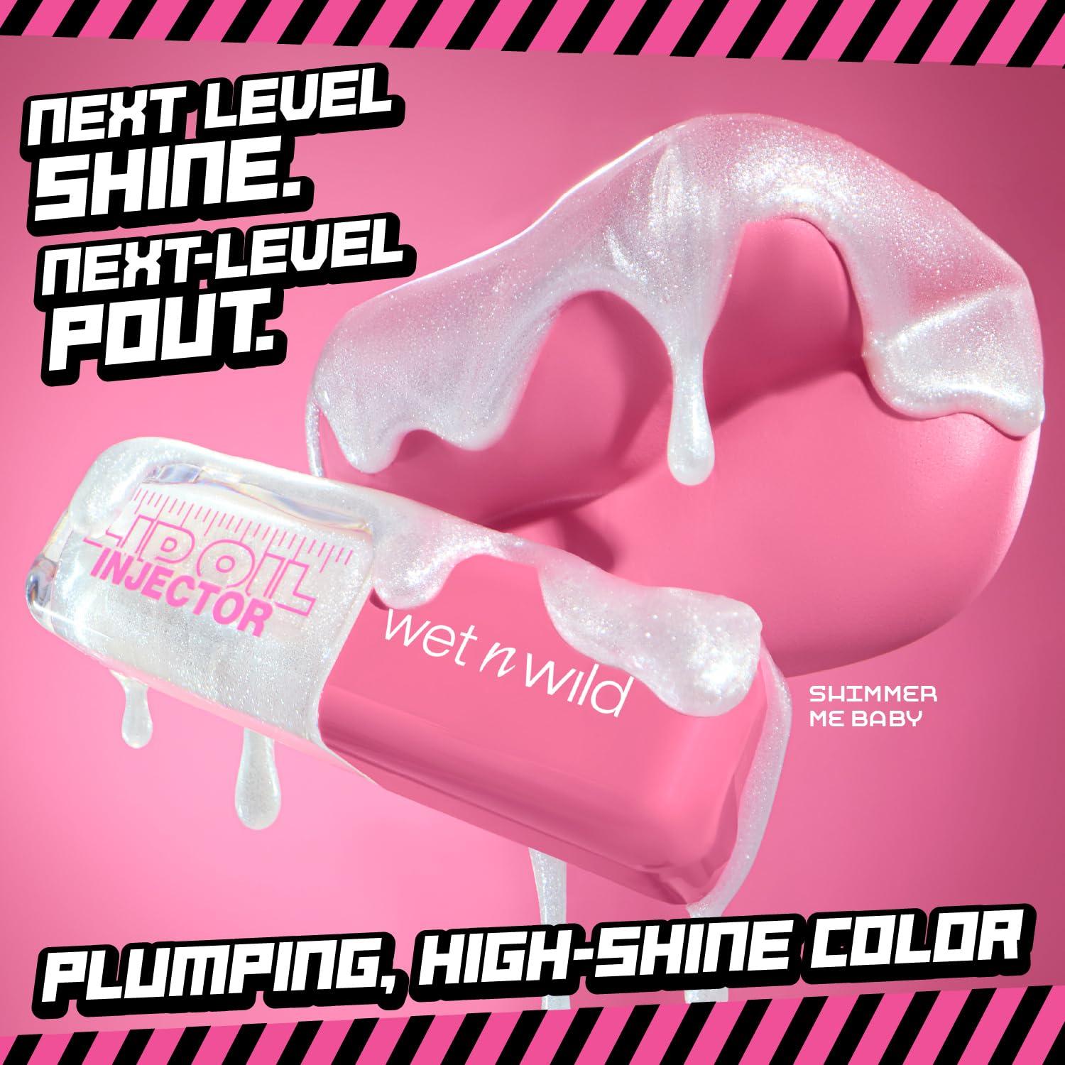 wet n wild Hello Kitty Glitter Lip Oil, New 10 Oil Infused Formula, Warm Apple Pie Lightly Scented, Sparkly Bold Colors, Cruelty-Free & Vegan – Diamond Bow(Shimmer Me Baby)
