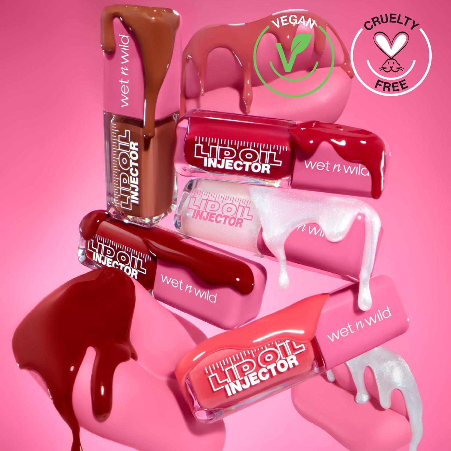 wet n wild Hello Kitty Glitter Lip Oil, New 10 Oil Infused Formula, Warm Apple Pie Lightly Scented, Sparkly Bold Colors, Cruelty-Free & Vegan – Diamond Bow(Just a Hint)
