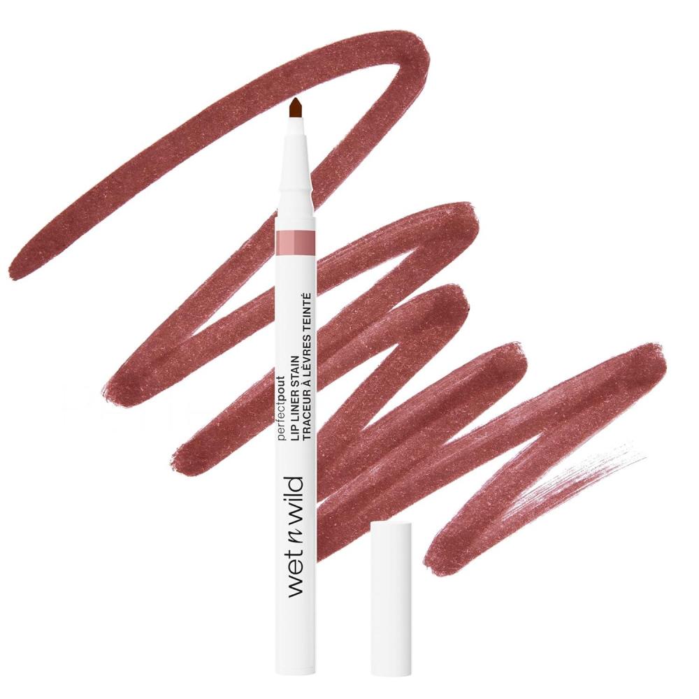 wet n wild Perfect Pout Matte Retractable Gel Lip Liner Pencil, Rich Creamy Long Lasting Color, Well-Defined and Flawless Application, Vegan & Cruelty-Free – Purple Lay Down the Mauves(Nude Tights)