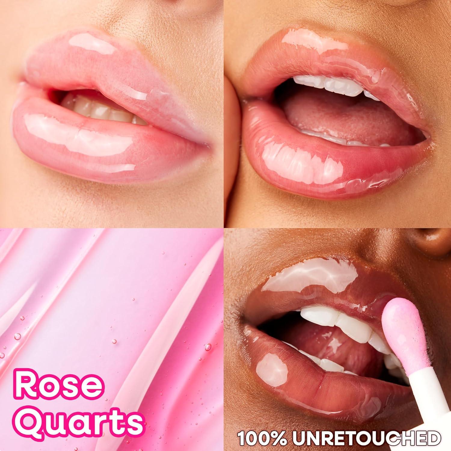 wet n wild Lip Oil – Lightweight, Non-Sticky, Hydrating & Nourishing Formula with 7 Conditioning Oils, Vegan & Cruelty-Free – Cedar Rose(Rose Quartz)