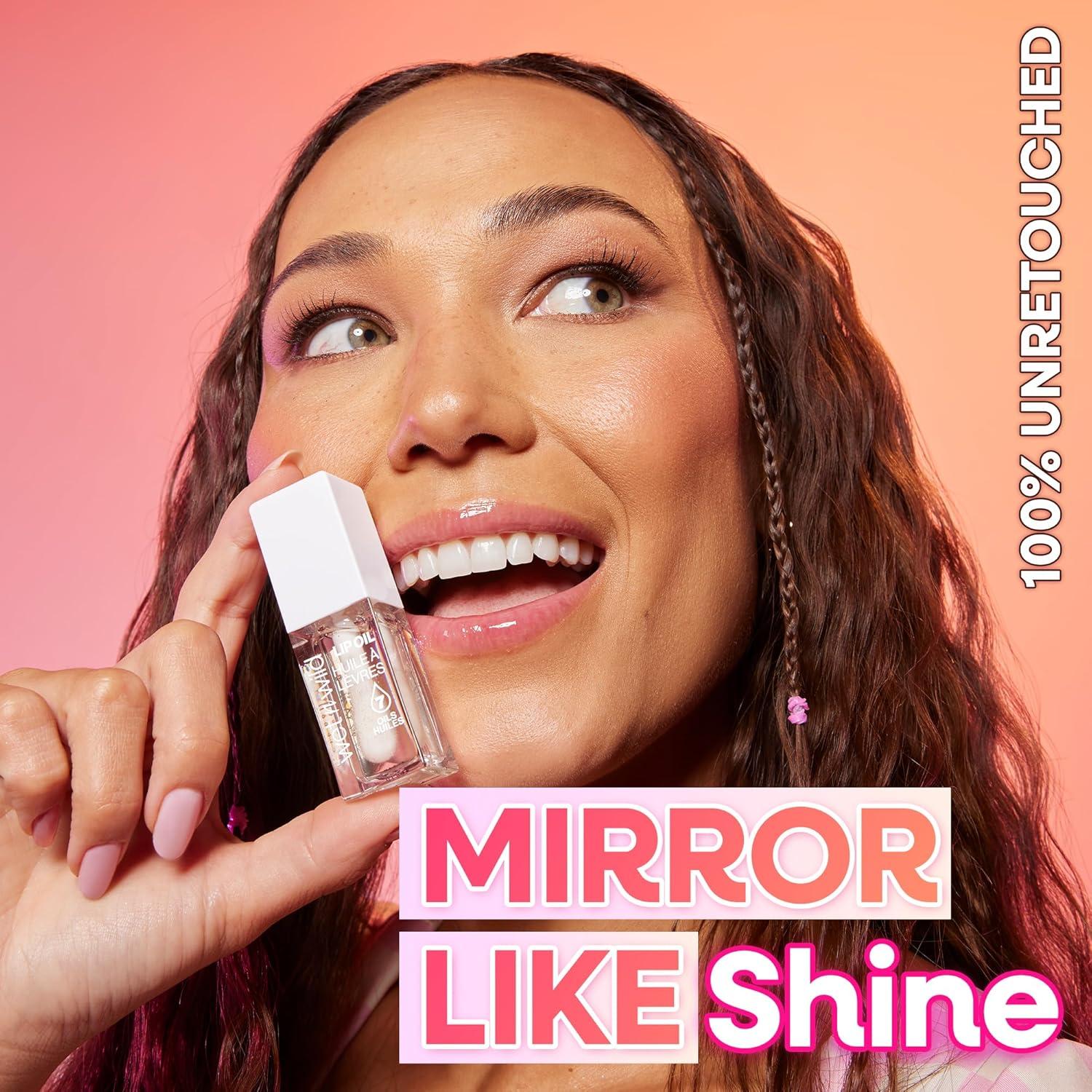 wet n wild Hello Kitty Glitter Lip Oil, New 10 Oil Infused Formula, Warm Apple Pie Lightly Scented, Sparkly Bold Colors, Cruelty-Free & Vegan – Diamond Bow(Crystal Ball)