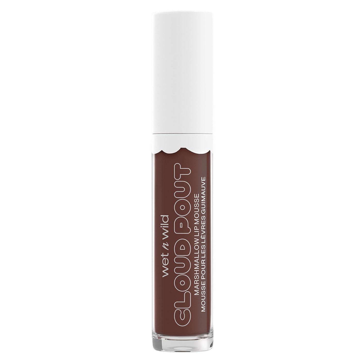 wet n wild Lip Cream Cloud Pout w/Marshmallow, Pink Girl, You’re Whipped | Argan Oil | Vitamin E | Marshmallow Flavored(Dark Brown Love You Smore)