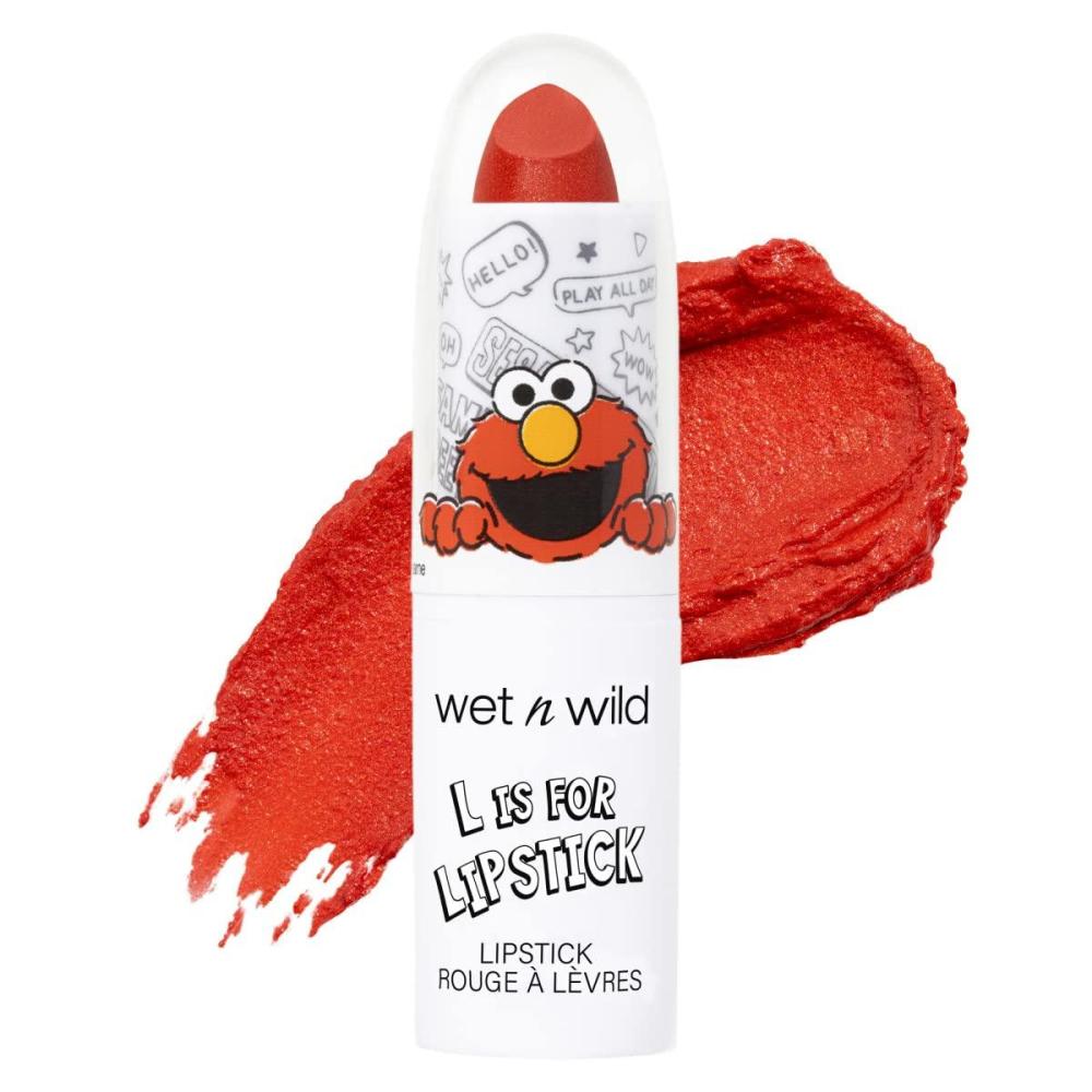 wet n wild x Sesame Street, L Is For Lipstick Giggles(Giggles – Tomato Red)