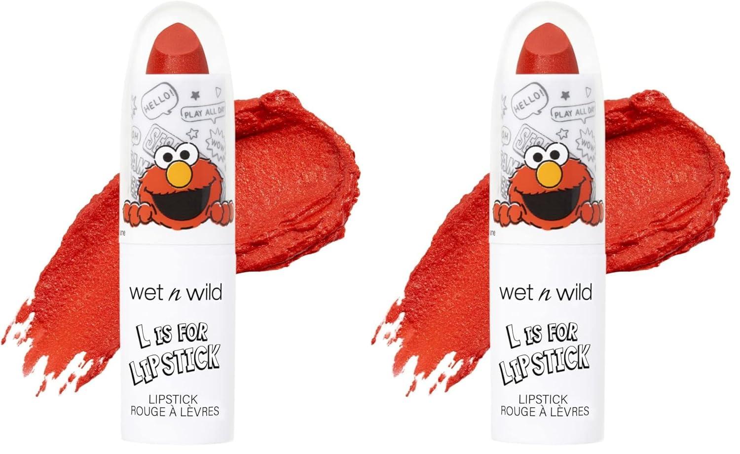 wet n wild x Sesame Street, L Is For Lipstick Giggles(Giggles – Tomato Red)