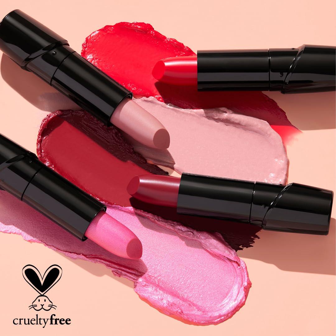 wet n wild Silk Finish Lipstick, Hydrating Rich Buildable Lip Color, Formulated with Vitamins A,E, & Macadamia for Ultimate Hydration, Cruelty-Free & Vegan – Hot Red(Cashmere)