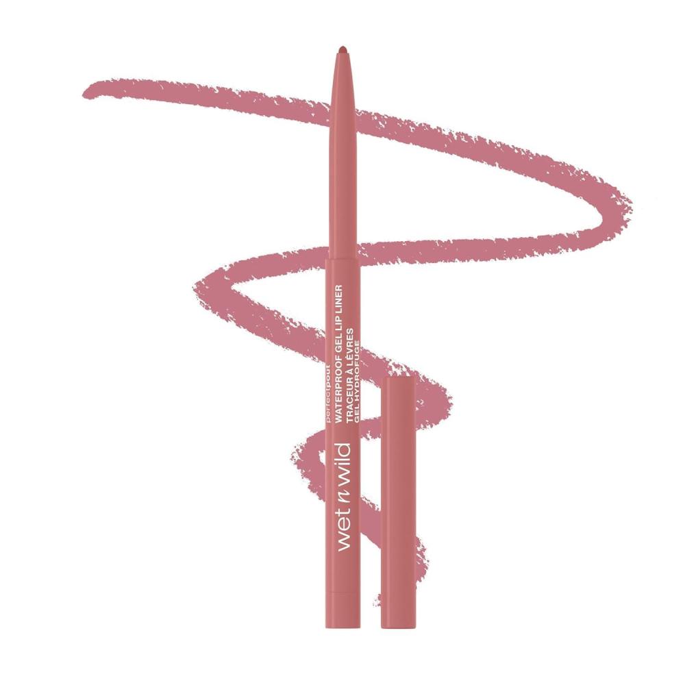wet n wild Perfect Pout Matte Retractable Gel Lip Liner Pencil, Rich Creamy Long Lasting Color, Well-Defined and Flawless Application, Vegan & Cruelty-Free – Purple Lay Down the Mauves(Bare To Comment)