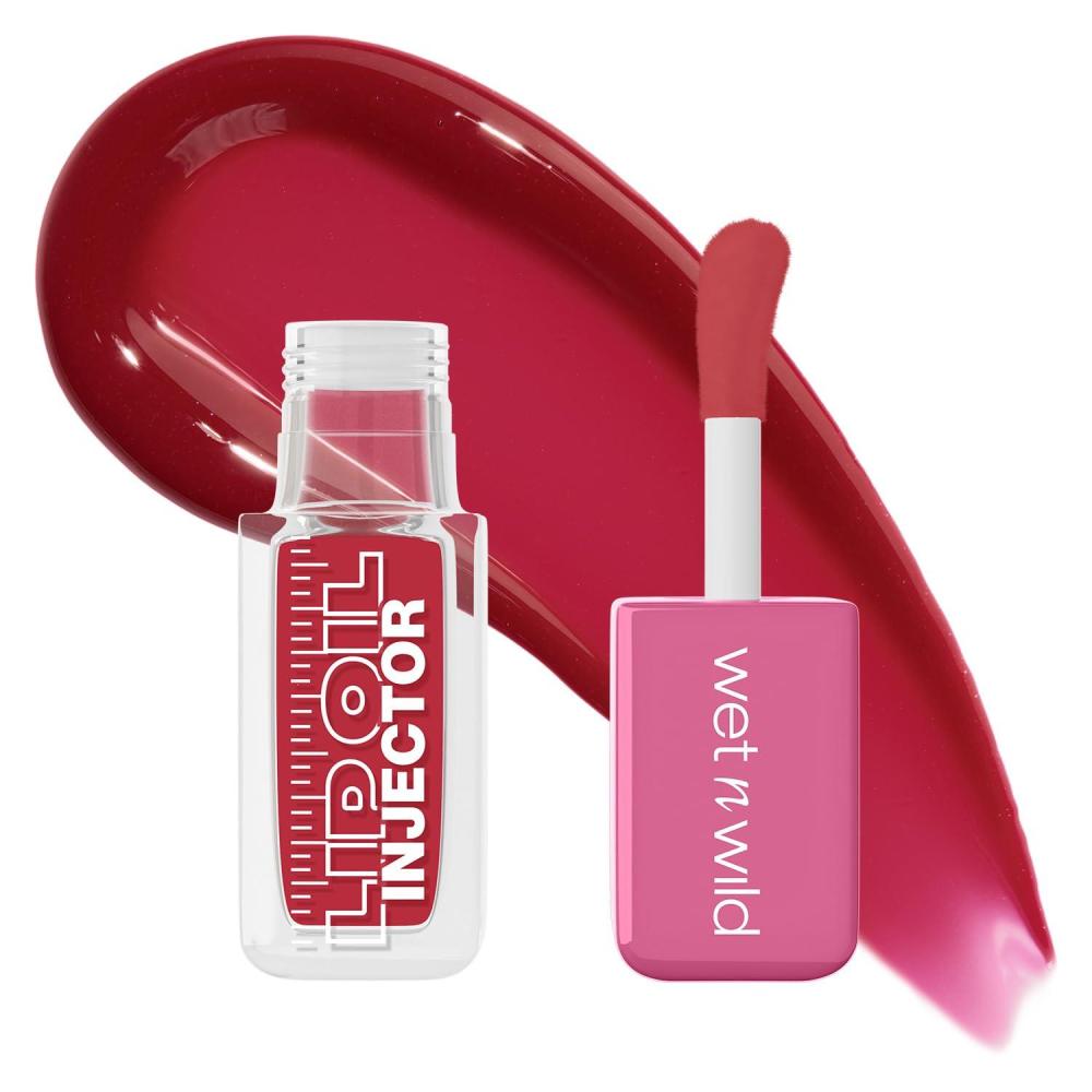 wet n wild Hello Kitty Glitter Lip Oil, New 10 Oil Infused Formula, Warm Apple Pie Lightly Scented, Sparkly Bold Colors, Cruelty-Free & Vegan – Diamond Bow(Hottest Flame)