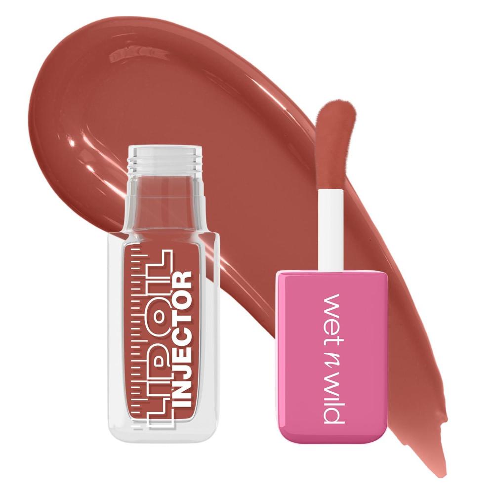 wet n wild Lip Oil – Lightweight, Non-Sticky, Hydrating & Nourishing Formula with 7 Conditioning Oils, Vegan & Cruelty-Free – Cedar Rose(Sweet n’ Spicy)