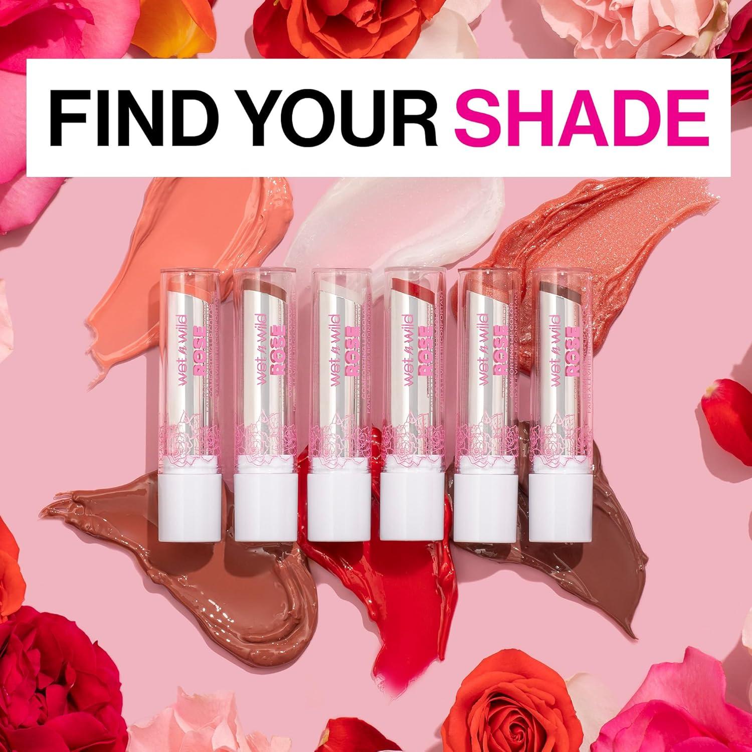 wet n wild Rose Comforting Glossy Natural Lipstick Dark Red Taffy Daddy(Cherry Syrup)