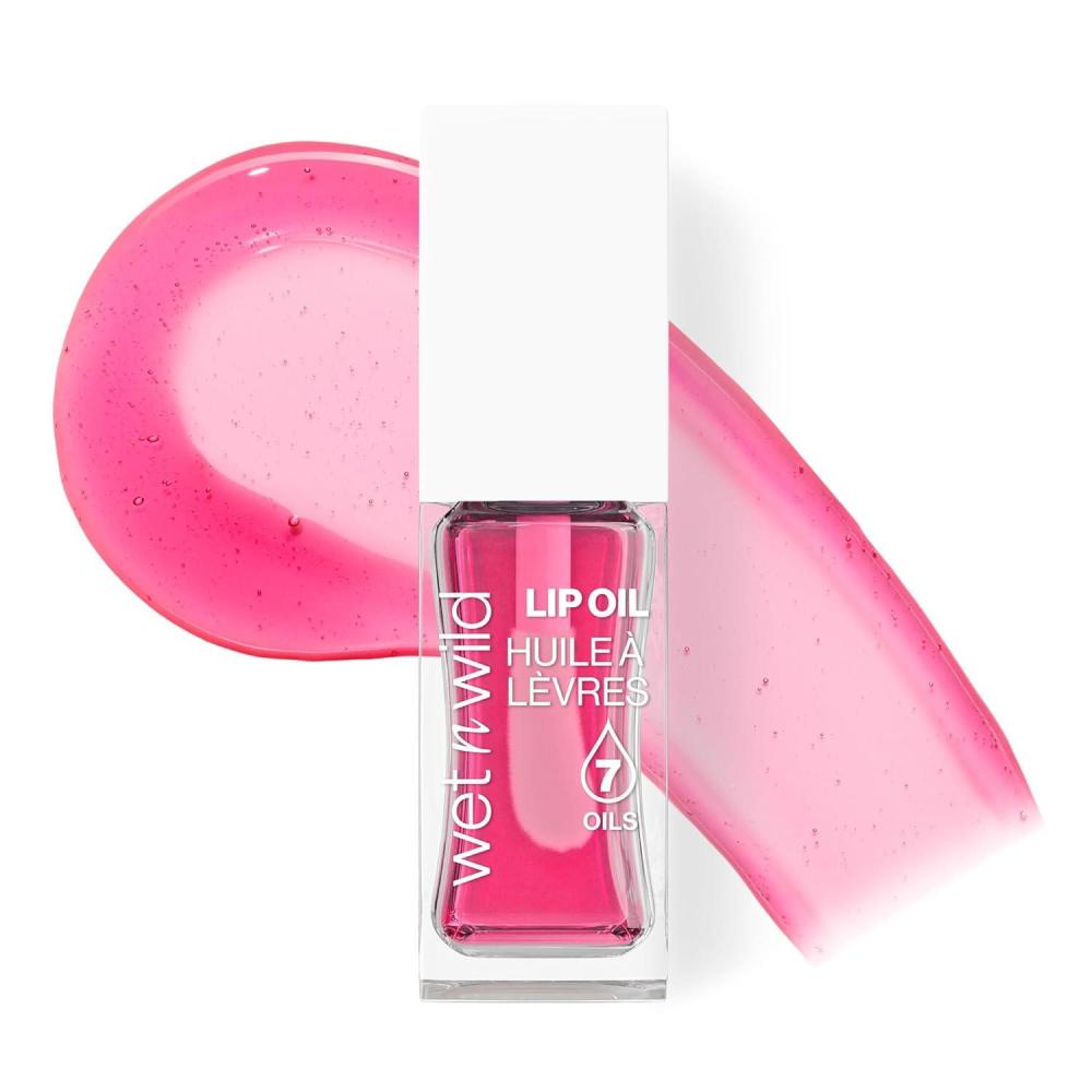 wet n wild Hello Kitty Glitter Lip Oil, New 10 Oil Infused Formula, Warm Apple Pie Lightly Scented, Sparkly Bold Colors, Cruelty-Free & Vegan – Diamond Bow(Sweet Cherries)
