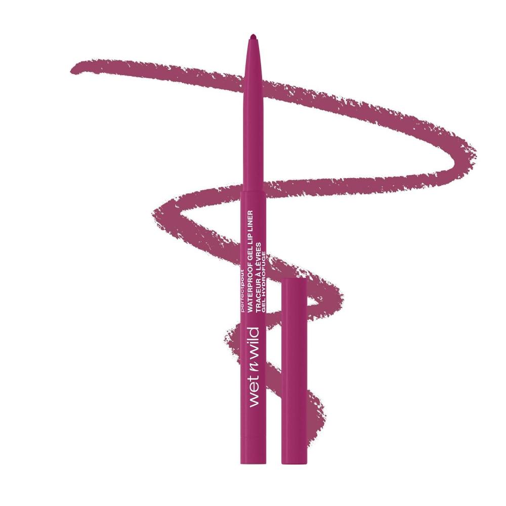 wet n wild Perfect Pout Matte Retractable Gel Lip Liner Pencil, Rich Creamy Long Lasting Color, Well-Defined and Flawless Application, Vegan & Cruelty-Free – Purple Lay Down the Mauves(Plum Together)