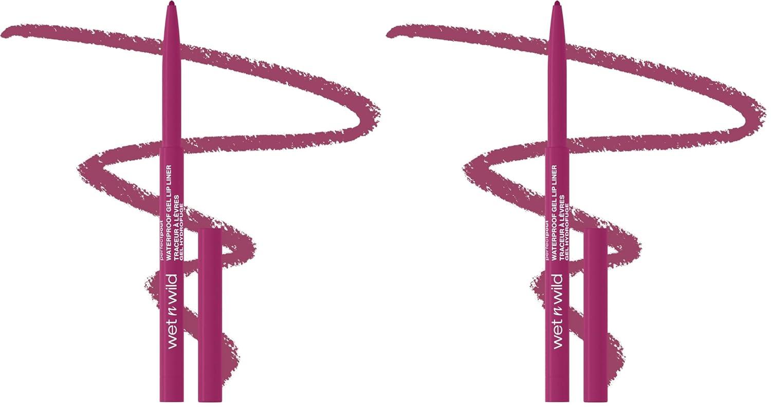 wet n wild Perfect Pout Matte Retractable Gel Lip Liner Pencil, Rich Creamy Long Lasting Color, Well-Defined and Flawless Application, Vegan & Cruelty-Free – Purple Lay Down the Mauves(Plum Together)