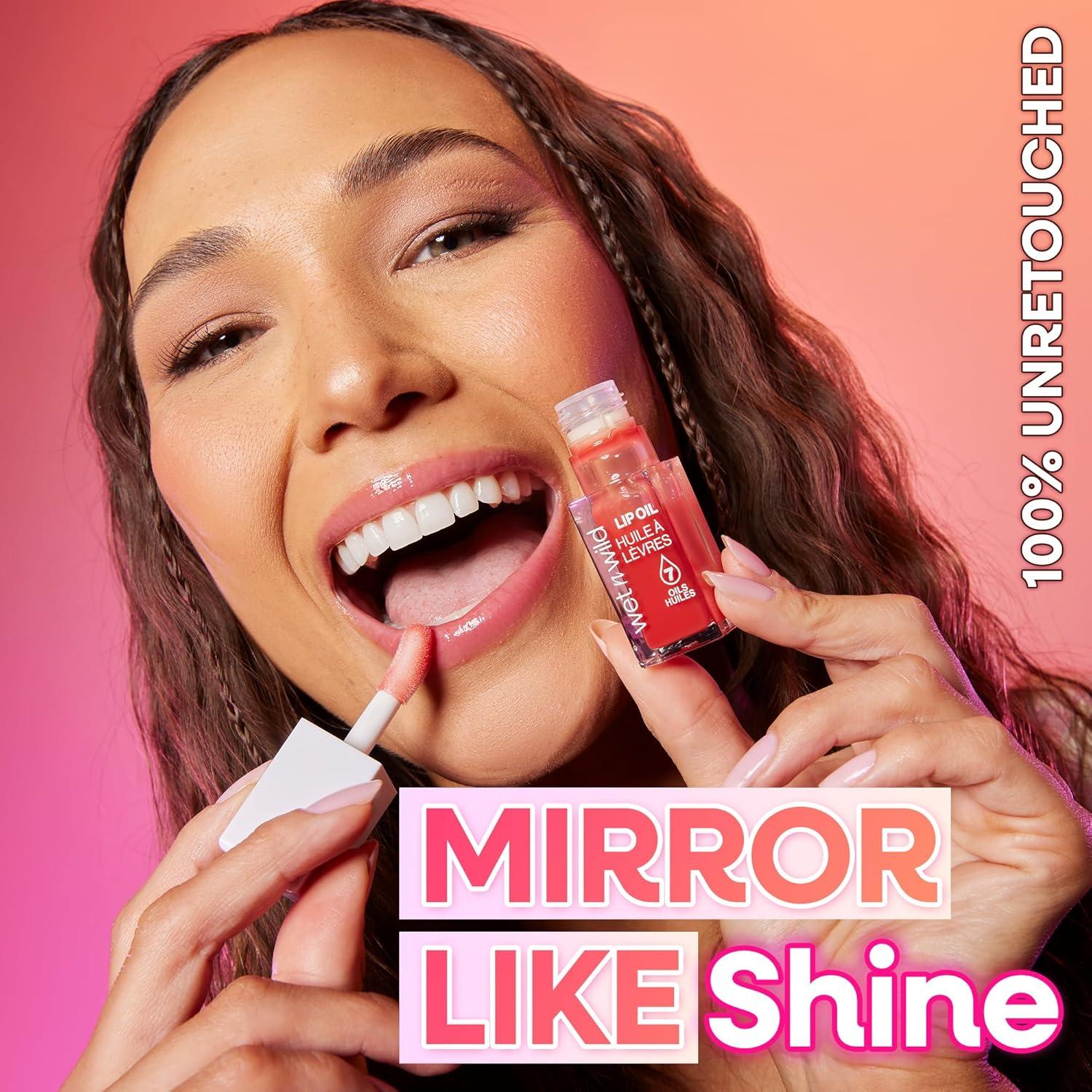 wet n wild Lip Oil – Lightweight, Non-Sticky, Hydrating & Nourishing Formula with 7 Conditioning Oils, Vegan & Cruelty-Free – Cedar Rose(Cedar Rose)
