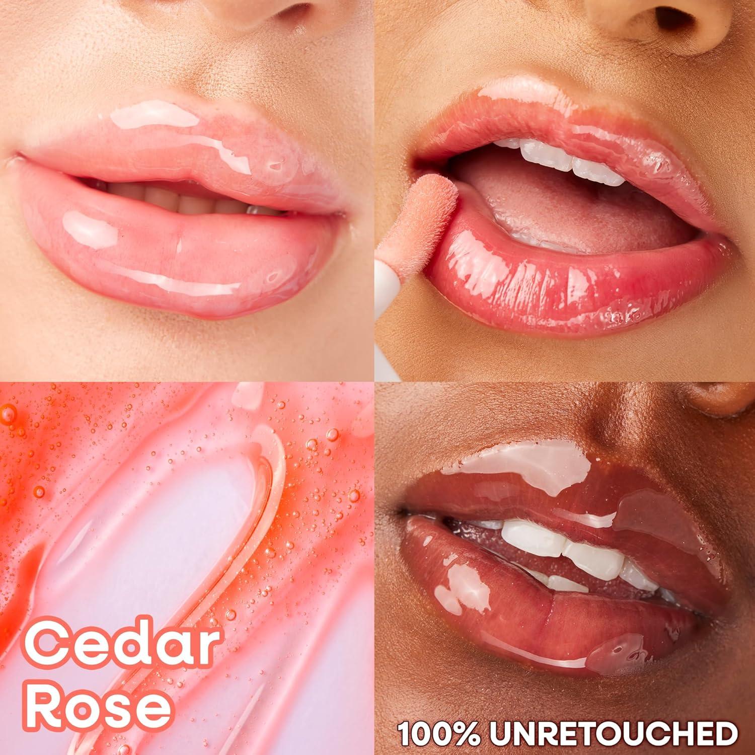 wet n wild Lip Oil – Lightweight, Non-Sticky, Hydrating & Nourishing Formula with 7 Conditioning Oils, Vegan & Cruelty-Free – Cedar Rose(Cedar Rose)