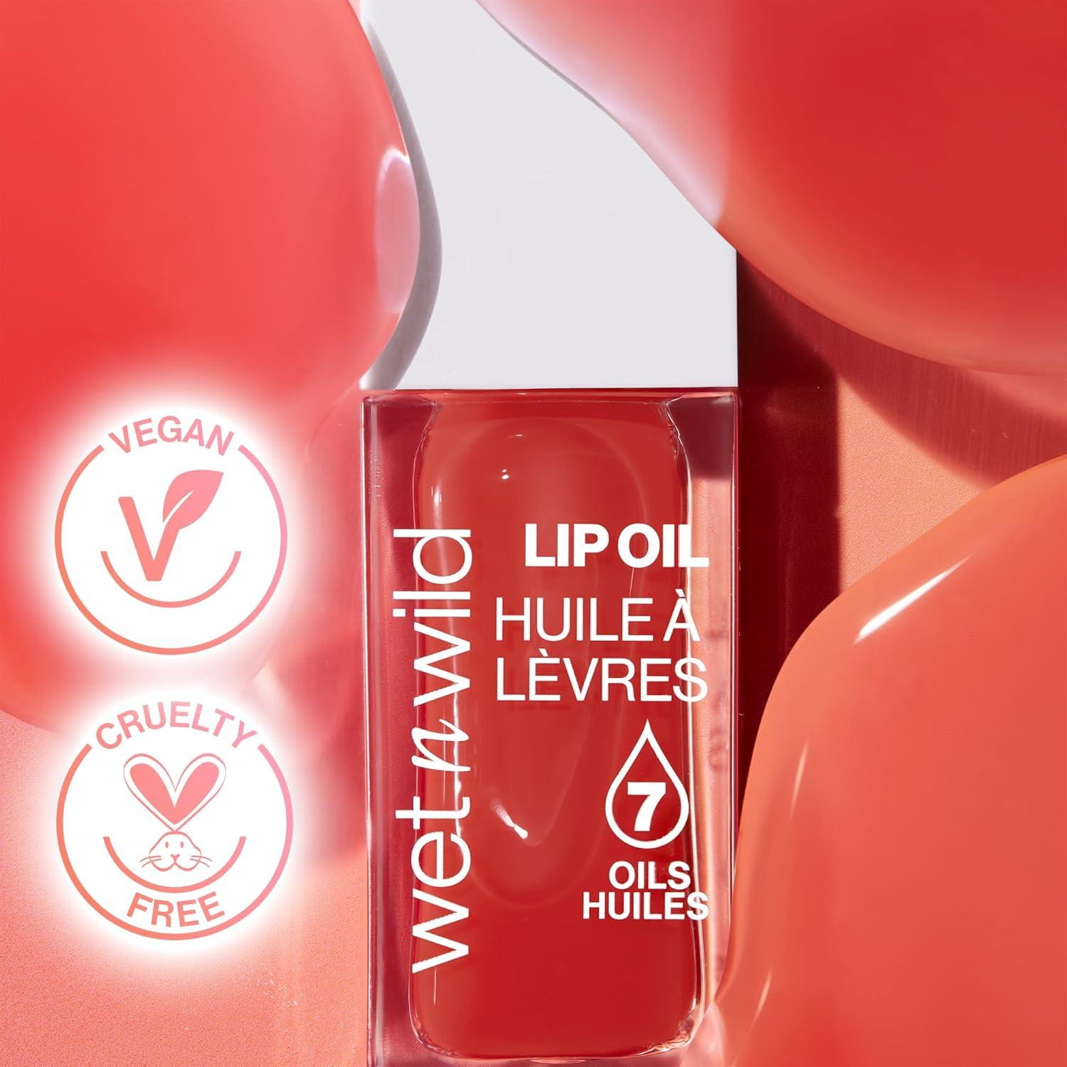 wet n wild Lip Oil – Lightweight, Non-Sticky, Hydrating & Nourishing Formula with 7 Conditioning Oils, Vegan & Cruelty-Free – Cedar Rose(Cedar Rose)