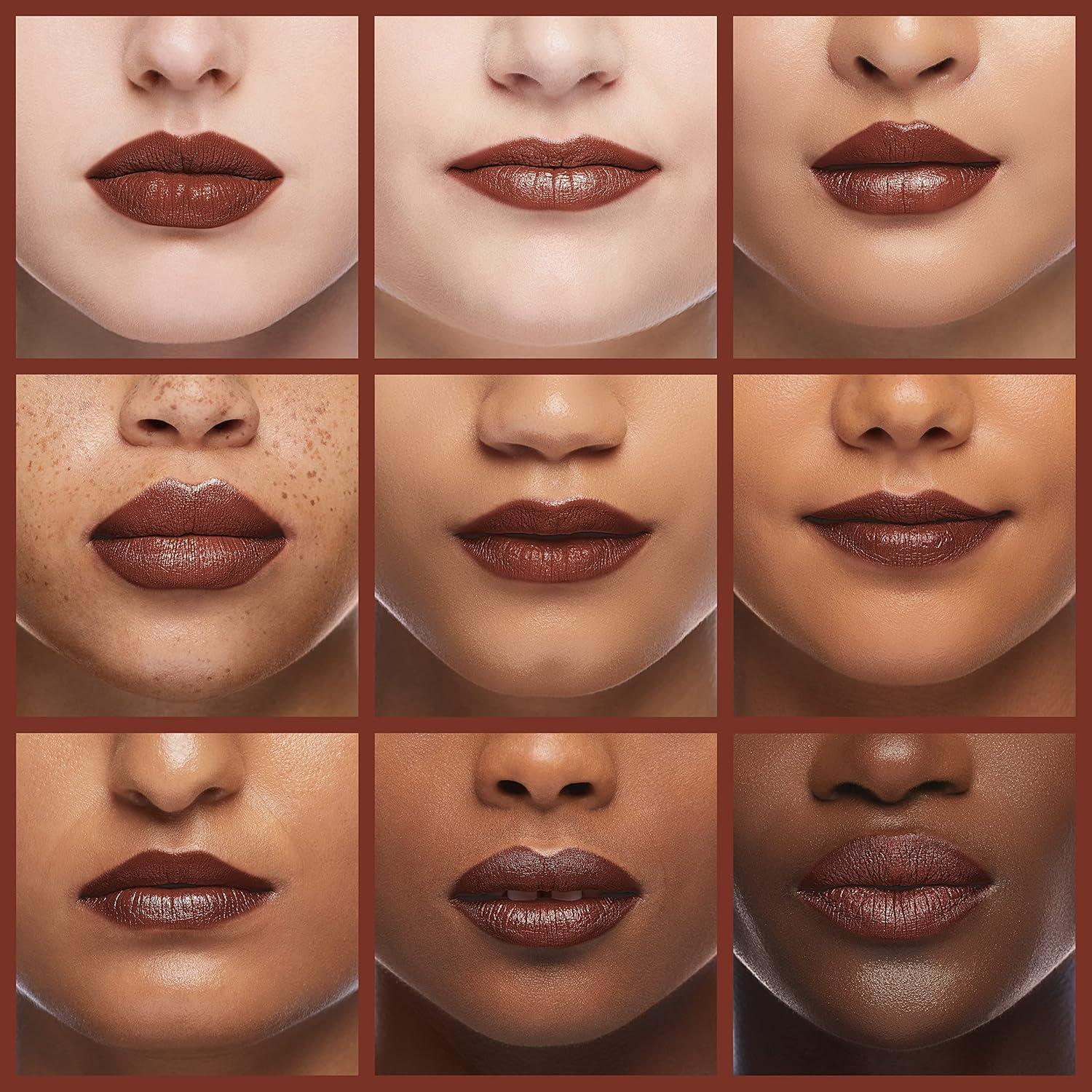 wet n wild Rose Comforting Glossy Natural Lipstick Dark Red Taffy Daddy(Pecan Glaze)