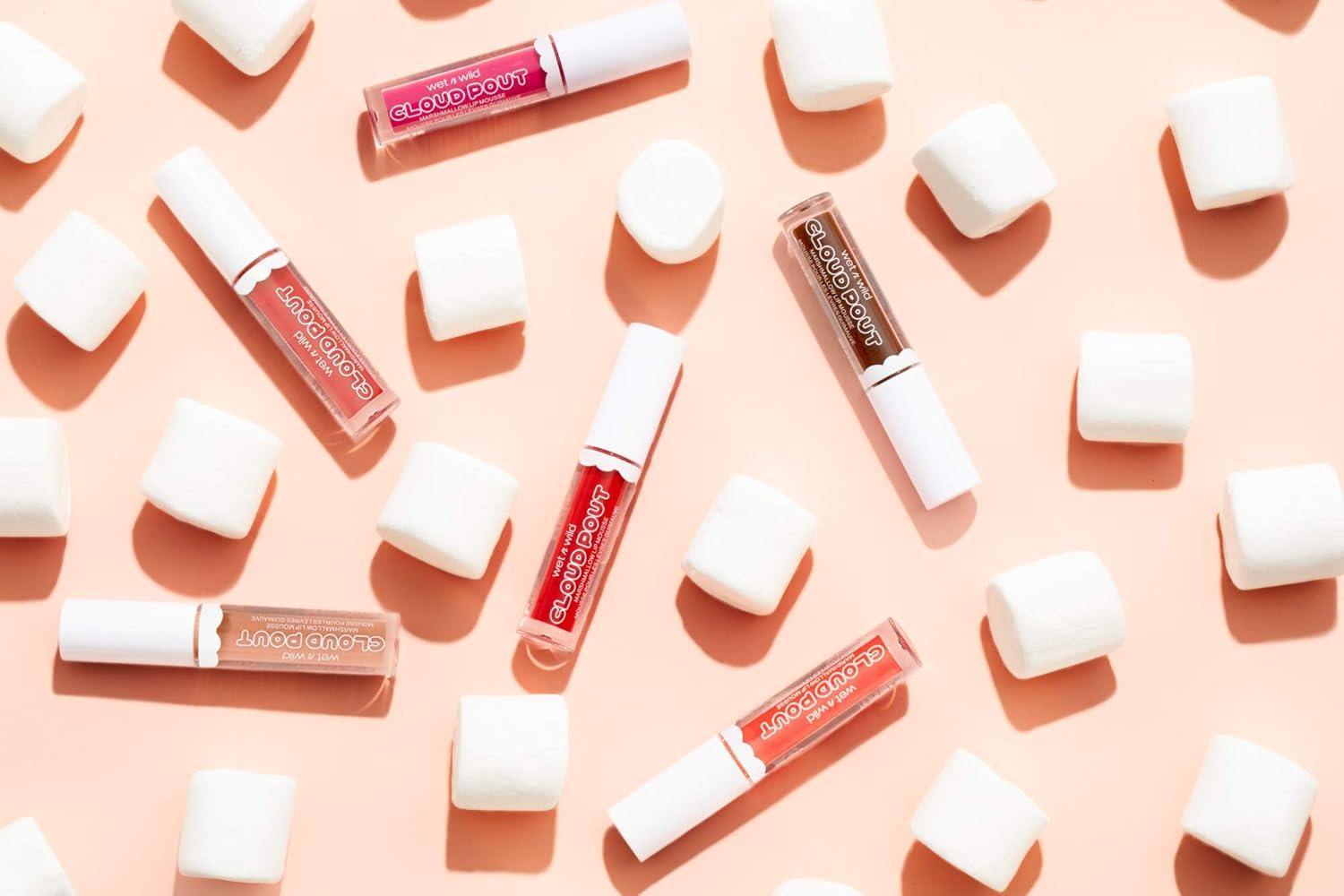 wet n wild Lip Cream Cloud Pout w/Marshmallow, Pink Girl, You’re Whipped | Argan Oil | Vitamin E | Marshmallow Flavored(Red Don’t Sugarcoat It)