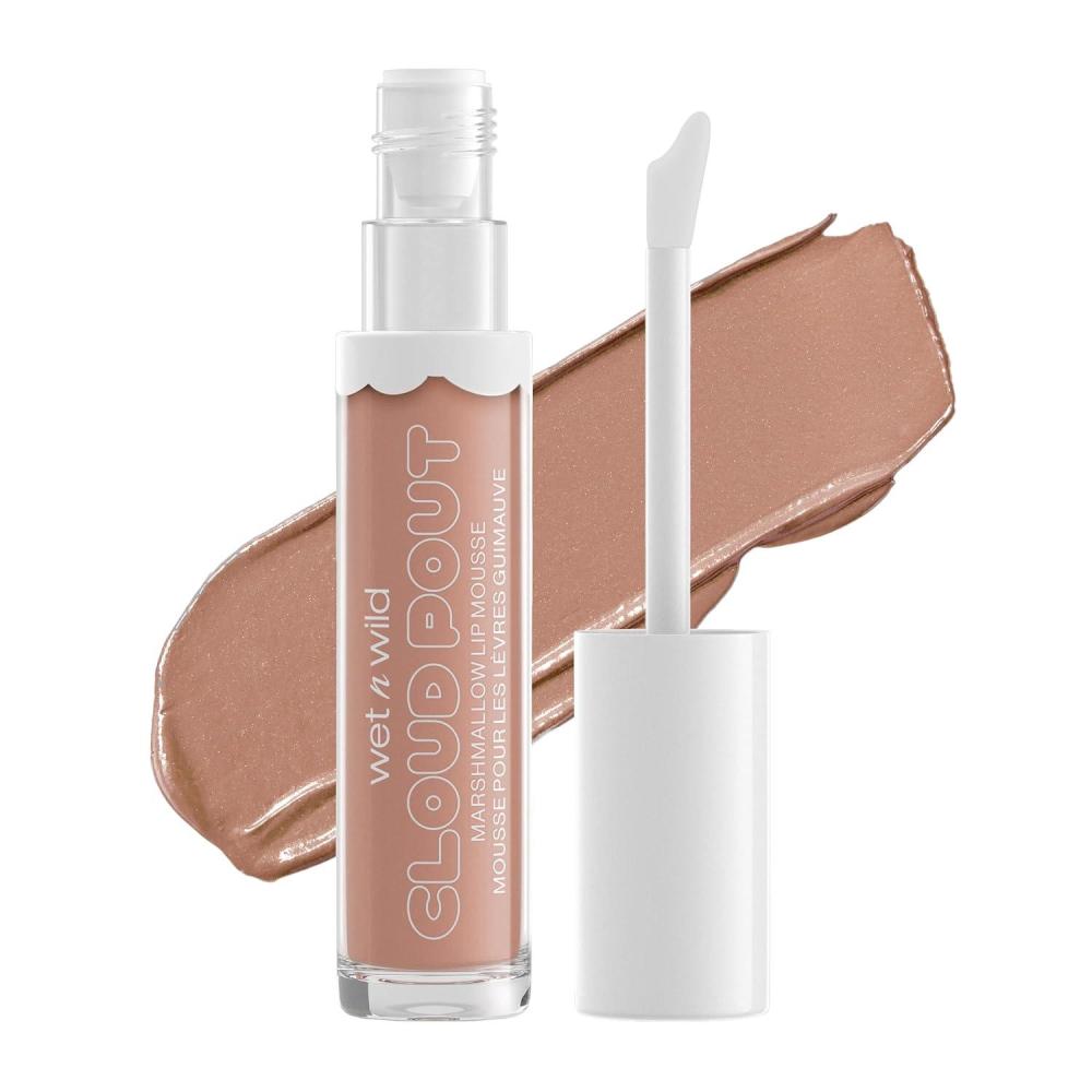 wet n wild Lip Cream Cloud Pout w/Marshmallow, Pink Girl, You’re Whipped | Argan Oil | Vitamin E | Marshmallow Flavored(Light Brown Fluffernutter)