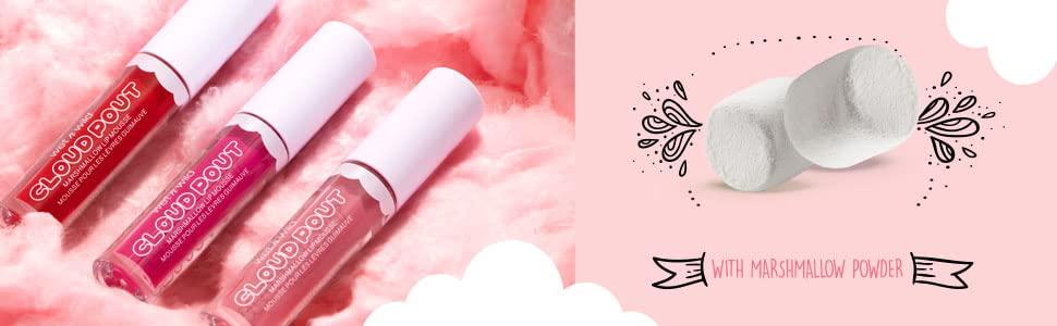 wet n wild Lip Cream Cloud Pout w/Marshmallow, Pink Girl, You’re Whipped | Argan Oil | Vitamin E | Marshmallow Flavored(Light Brown Fluffernutter)