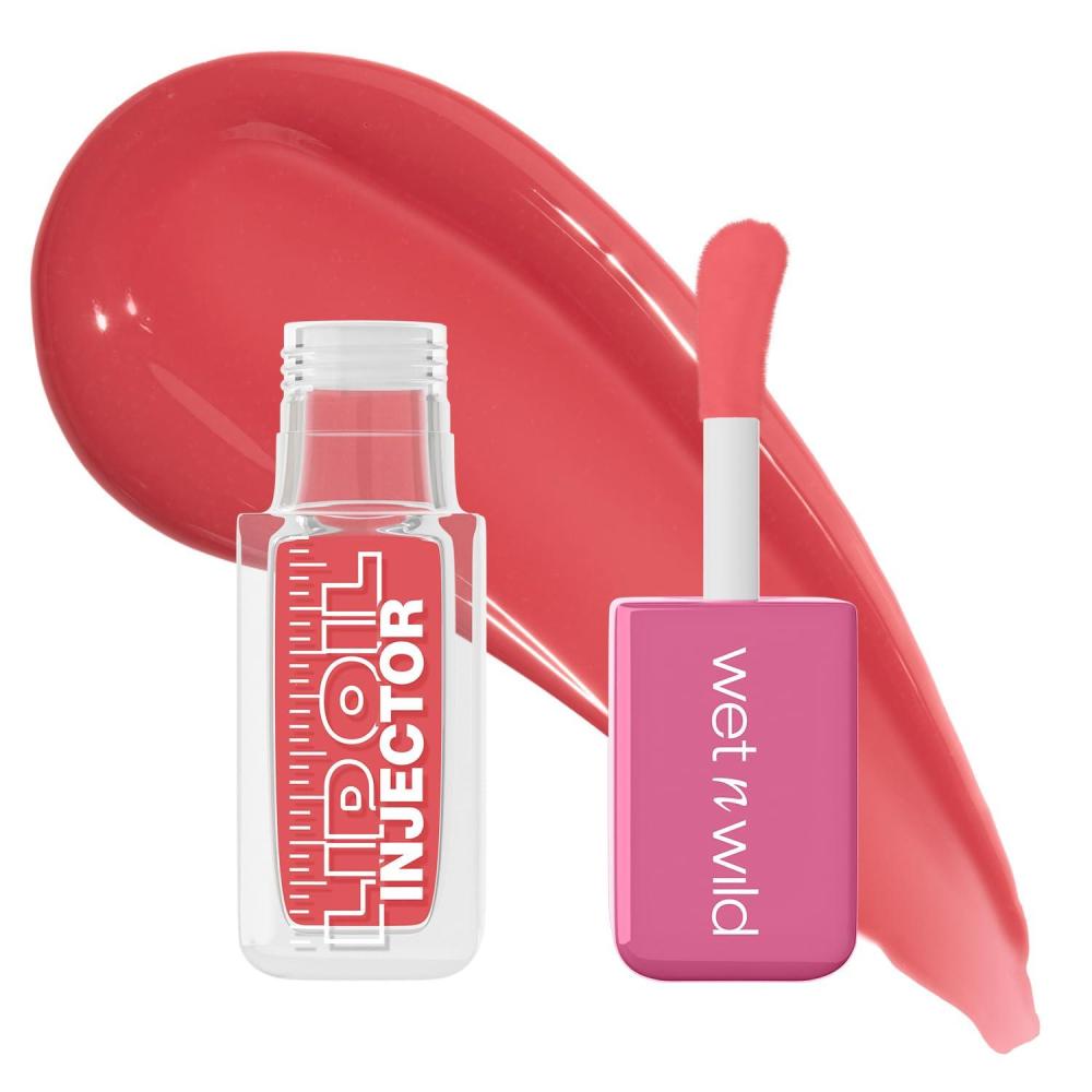wet n wild Lip Oil – Lightweight, Non-Sticky, Hydrating & Nourishing Formula with 7 Conditioning Oils, Vegan & Cruelty-Free – Cedar Rose(Just a Hint)