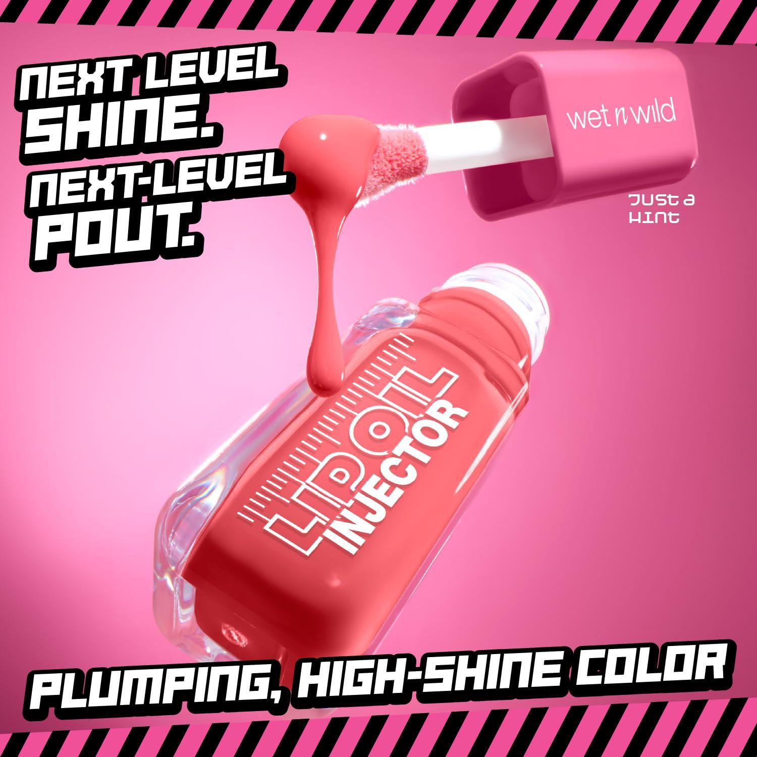wet n wild Lip Oil – Lightweight, Non-Sticky, Hydrating & Nourishing Formula with 7 Conditioning Oils, Vegan & Cruelty-Free – Cedar Rose(Just a Hint)
