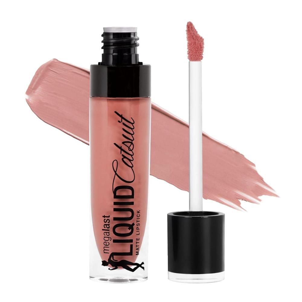 wet n wild Megalast Catsuit Matte Liquid Lipstick, Red Give Me Mocha | Lip Color Makeup | Moisturizing | Creamy | Smudge Proof(Nudist Peach)
