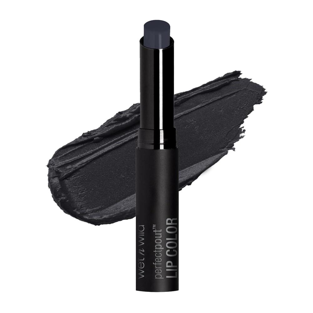 wet n wild Perfect Pout Lipstick, Black Power Outage Vegan | Gluten-Free | Cruelty-Free | Lip Color(Power Outage)