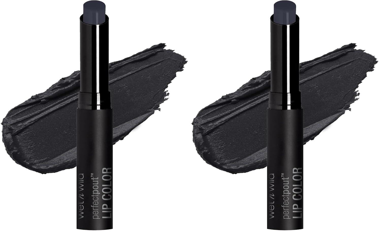 wet n wild Perfect Pout Lipstick, Black Power Outage Vegan | Gluten-Free | Cruelty-Free | Lip Color(Power Outage)