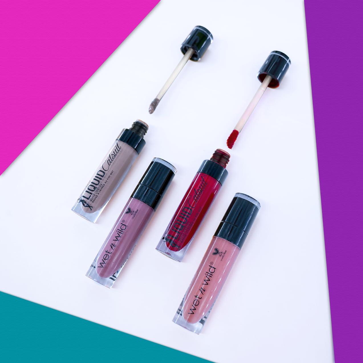 wet n wild Megalast Catsuit Matte Liquid Lipstick, Red Give Me Mocha | Lip Color Makeup | Moisturizing | Creamy | Smudge Proof(Give Me Mocha)