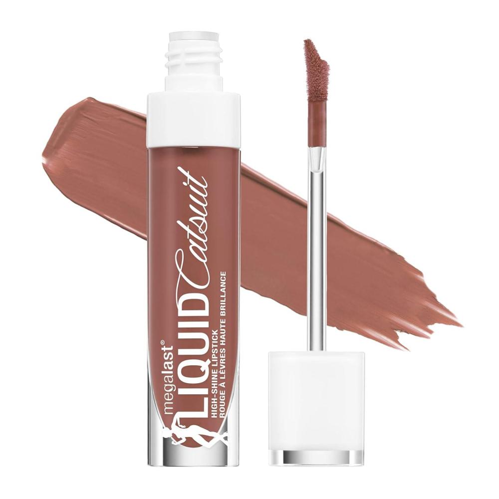 wet n wild Megalast Catsuit Matte Liquid Lipstick, Red Give Me Mocha | Lip Color Makeup | Moisturizing | Creamy | Smudge Proof(Cedar Later)
