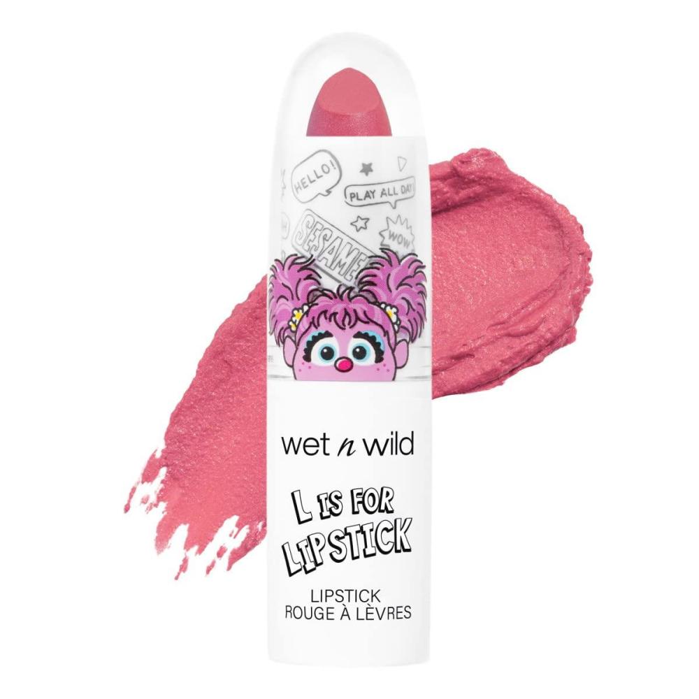 wet n wild x Sesame Street, L Is For Lipstick Giggles(Be Kind – Melon pink)