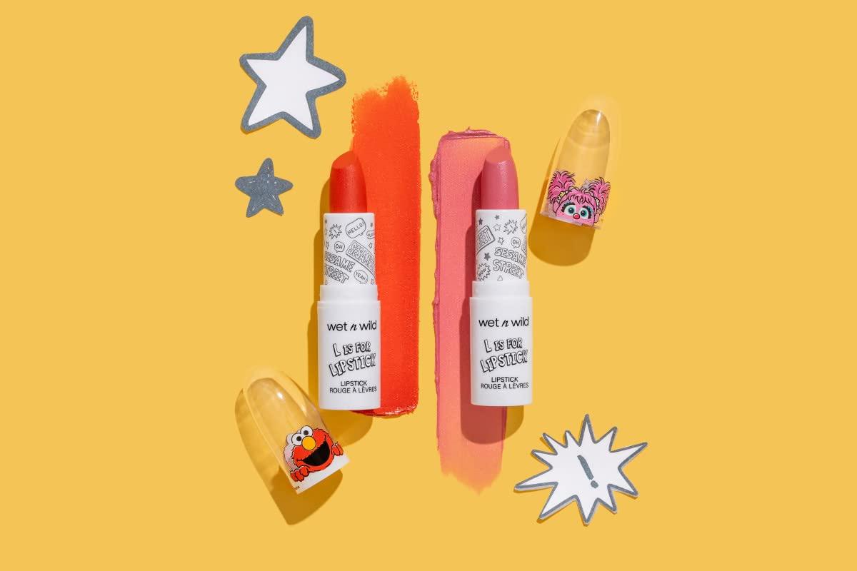 wet n wild x Sesame Street, L Is For Lipstick Giggles(Be Kind – Melon pink)