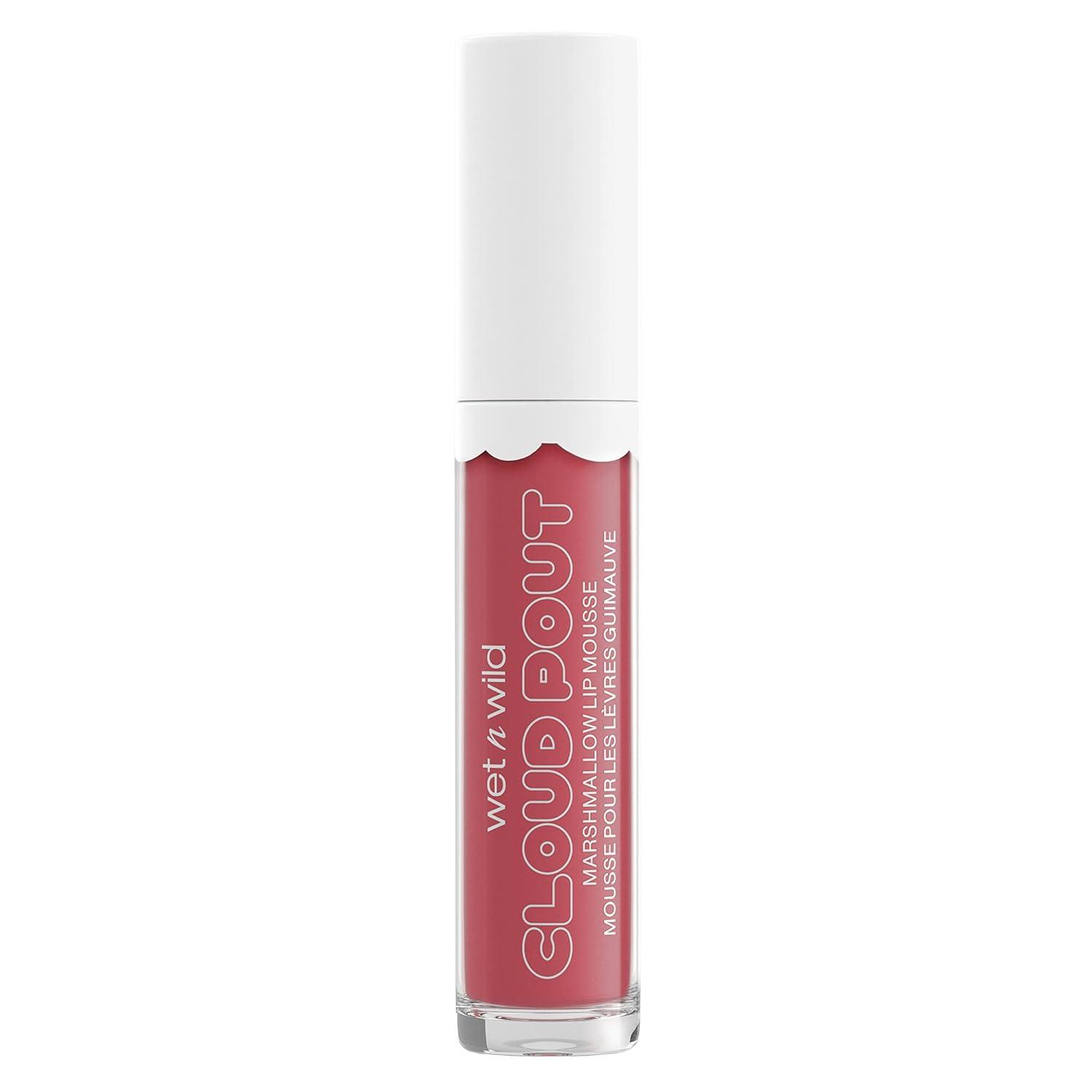 wet n wild Lip Cream Cloud Pout w/Marshmallow, Pink Girl, You’re Whipped | Argan Oil | Vitamin E | Marshmallow Flavored(Pink Red Marshmallow Madness)
