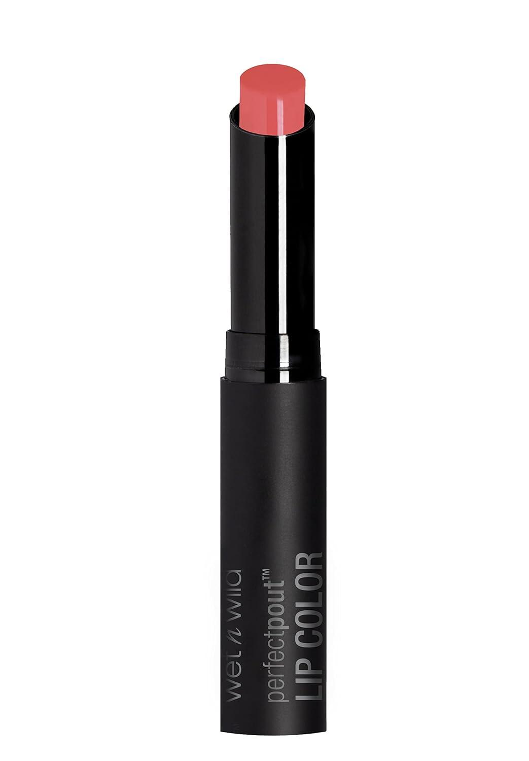 wet n wild Perfect Pout Lipstick, Black Power Outage Vegan | Gluten-Free | Cruelty-Free | Lip Color(Fiesta Party)