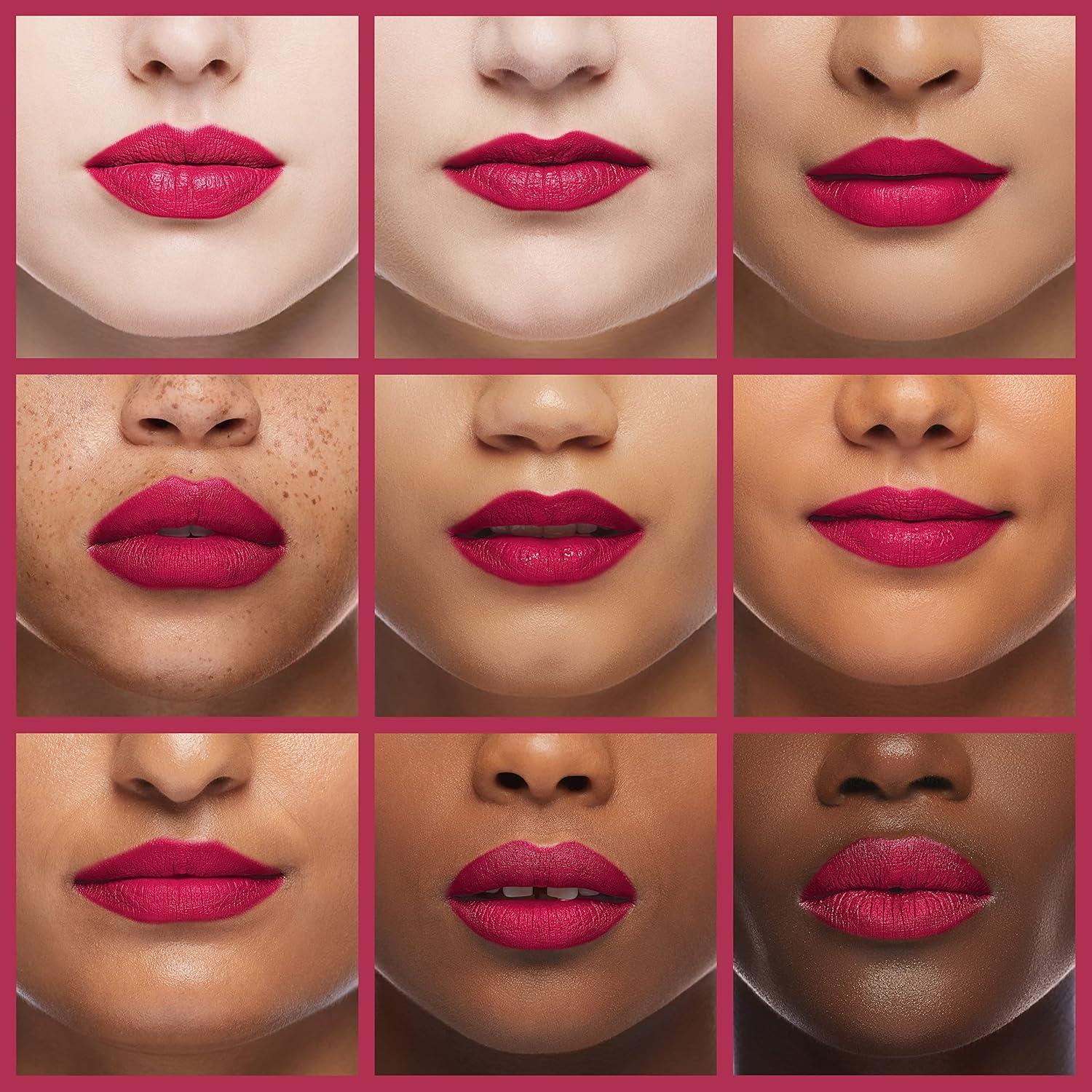 wet n wild Silk Finish Lipstick, Hydrating Rich Buildable Lip Color, Formulated with Vitamins A,E, & Macadamia for Ultimate Hydration, Cruelty-Free & Vegan – Hot Red(Fuchsia with Blue Pearl)