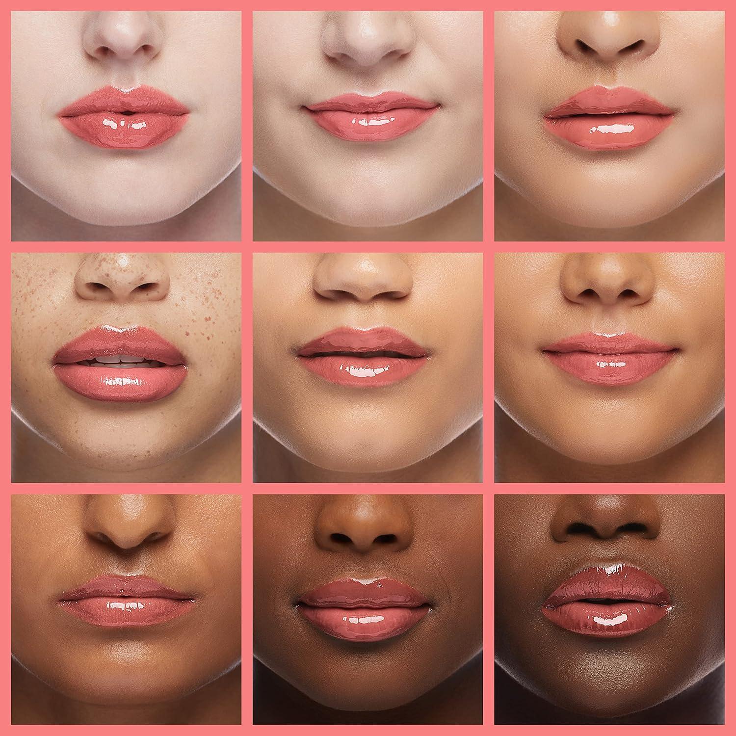wet n wild MegaSlicks Lip Gloss, Ultra-Glossy, Vitamin-E Enriched, Ultra-Gloss High Shine Moisturizing, Cruelty-Free & Vegan – Berried Treasure(Carded)(Strawberry Ice)