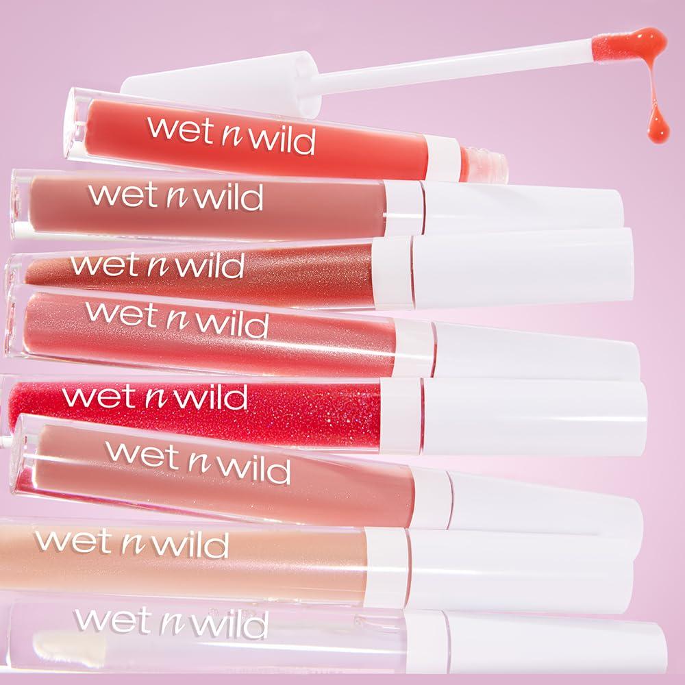 wet n wild MegaSlicks Lip Gloss, Ultra-Glossy, Vitamin-E Enriched, Ultra-Gloss High Shine Moisturizing, Cruelty-Free & Vegan – Berried Treasure(Carded)(Snuggle Sesh)