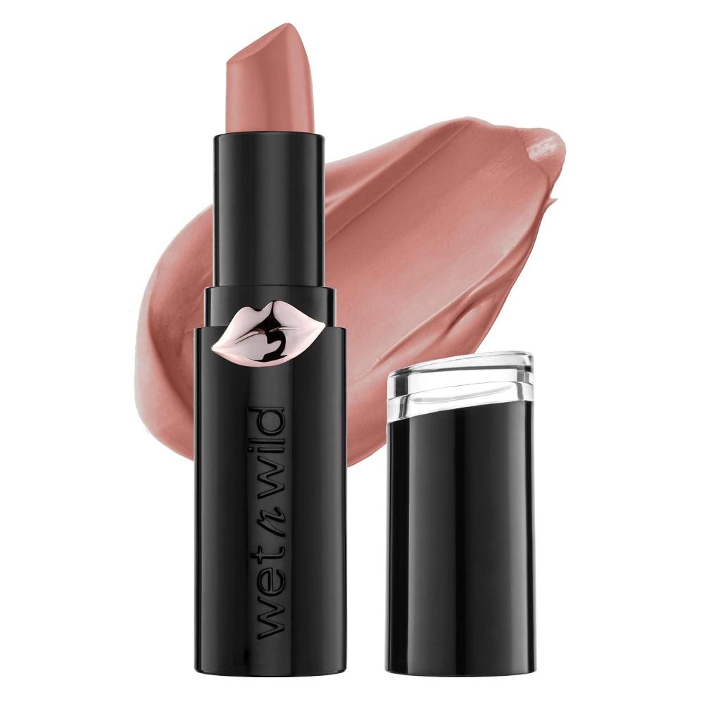 wet n wild Mega Last Matte Lip Color, Semi Matte Hyaluronic Acid Infused, Long Lasting Full Coverage for a Nourishing Pout, Cruelty-Free & Vegan – Cinnamon Spice(Bare it All)