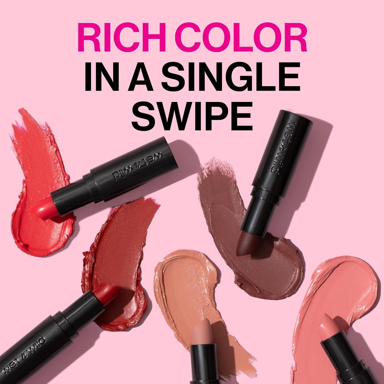 wet n wild Mega Last Matte Lip Color, Semi Matte Hyaluronic Acid Infused, Long Lasting Full Coverage for a Nourishing Pout, Cruelty-Free & Vegan – Cinnamon Spice(Bare it All)