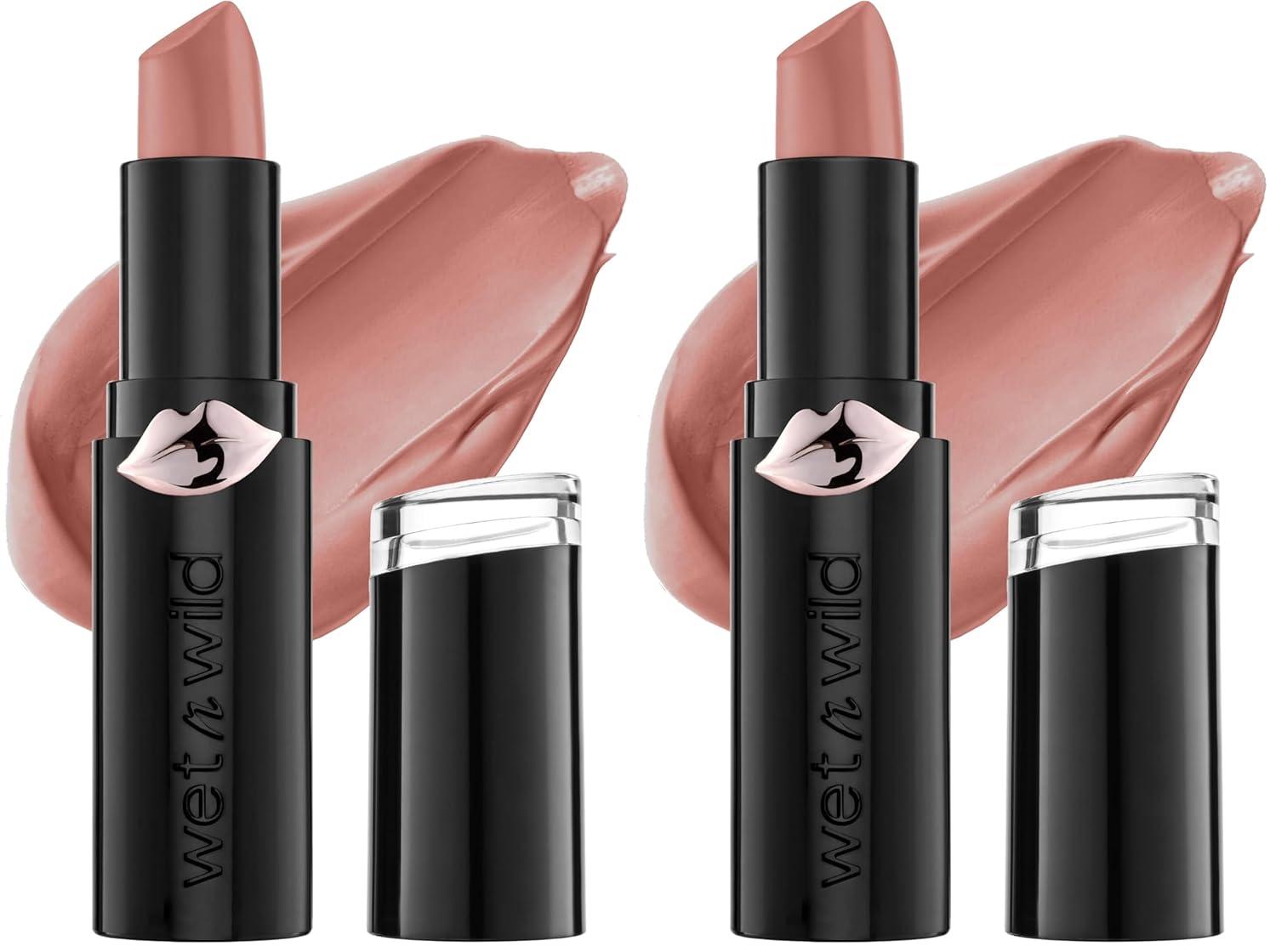 wet n wild Mega Last Matte Lip Color, Semi Matte Hyaluronic Acid Infused, Long Lasting Full Coverage for a Nourishing Pout, Cruelty-Free & Vegan – Cinnamon Spice(Bare it All)
